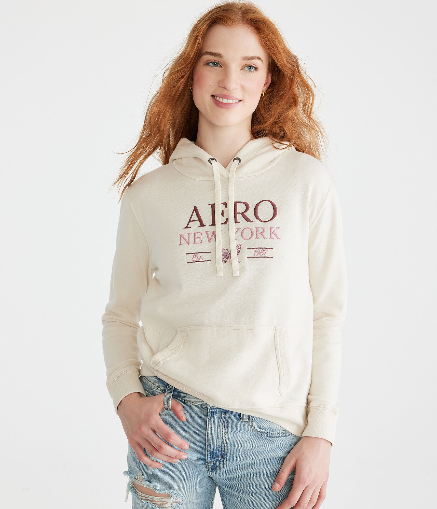 Aero New York Butterfly Pullover Hoodie