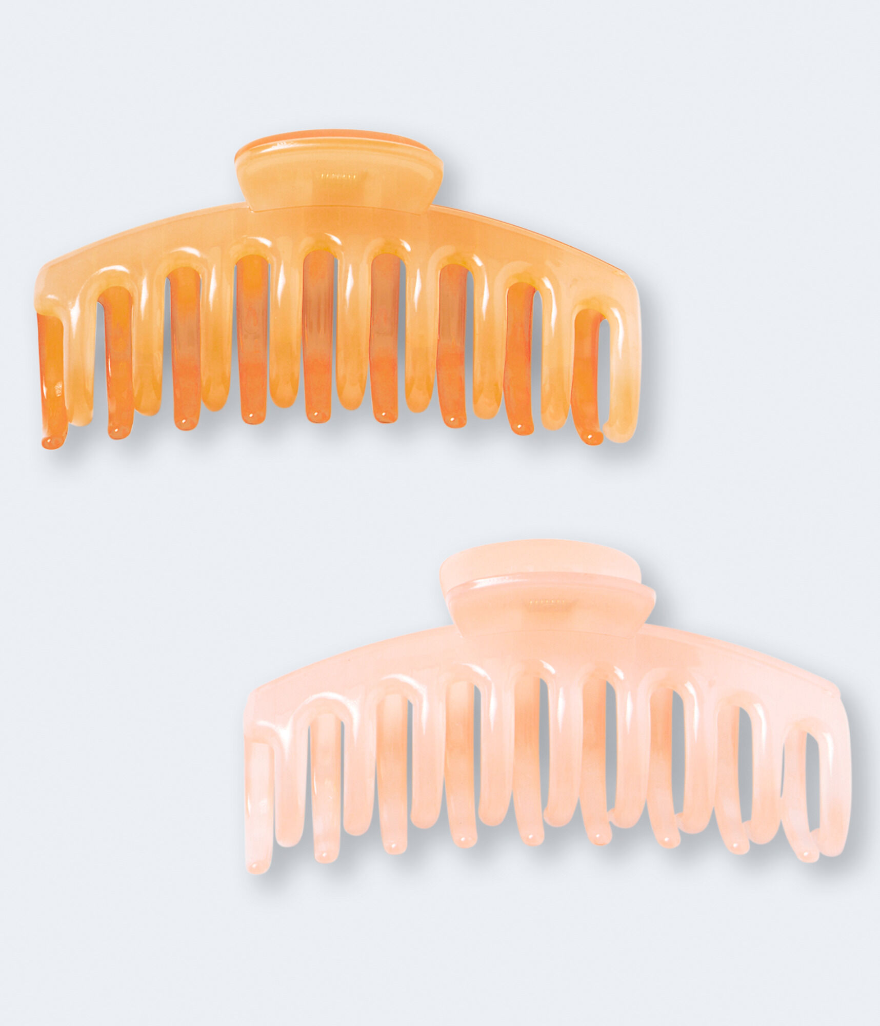 Jelly Oval Claw Hair Clip 2-Pack