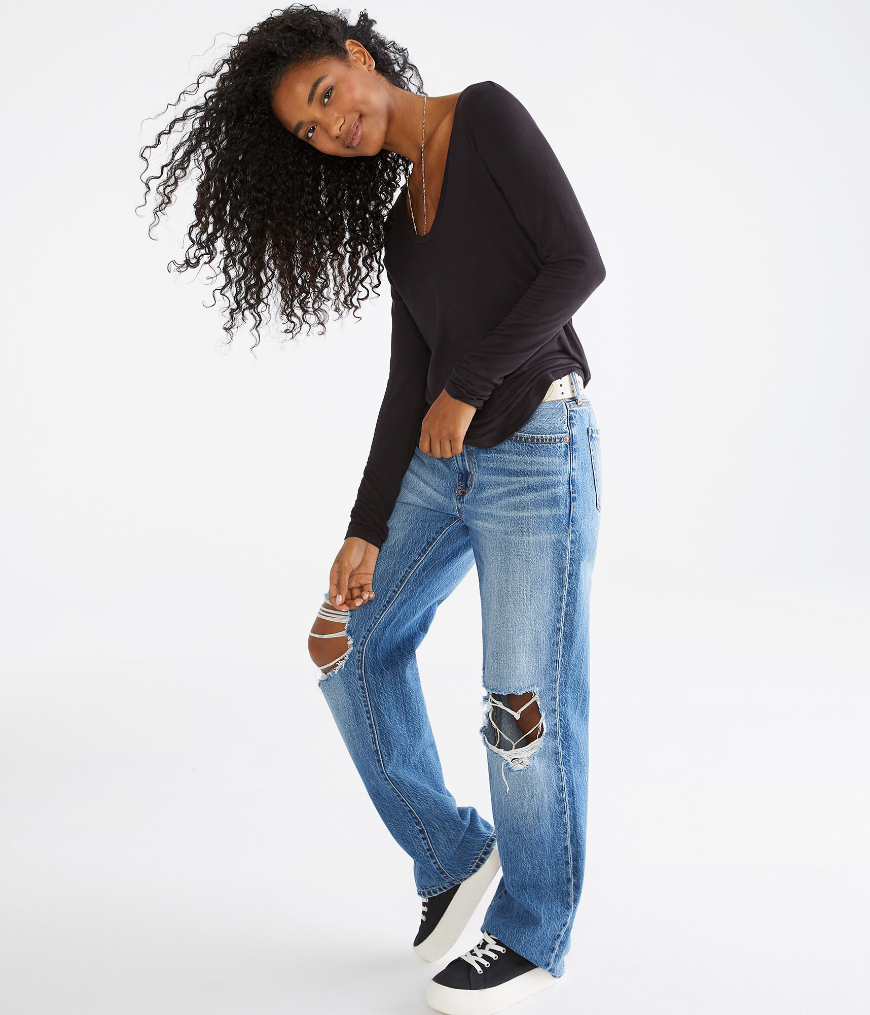 Long Sleeve Seriously Soft V-Neck Tee