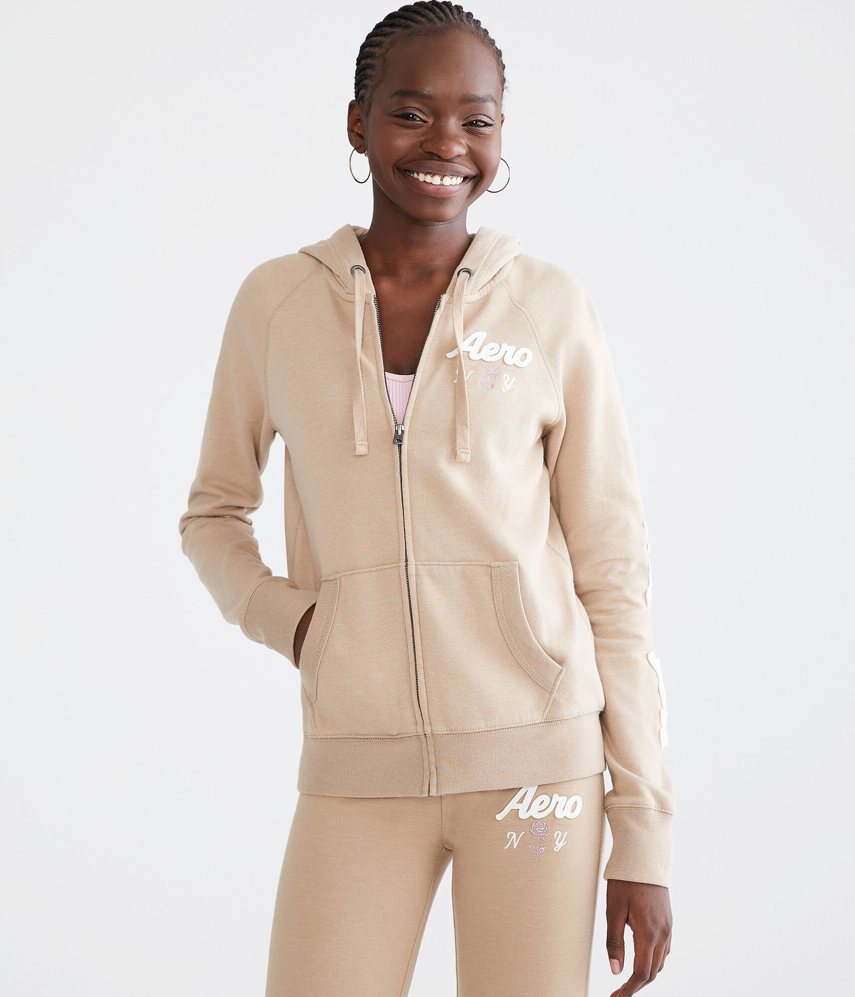 Aero NY Rose Full-Zip Hoodie