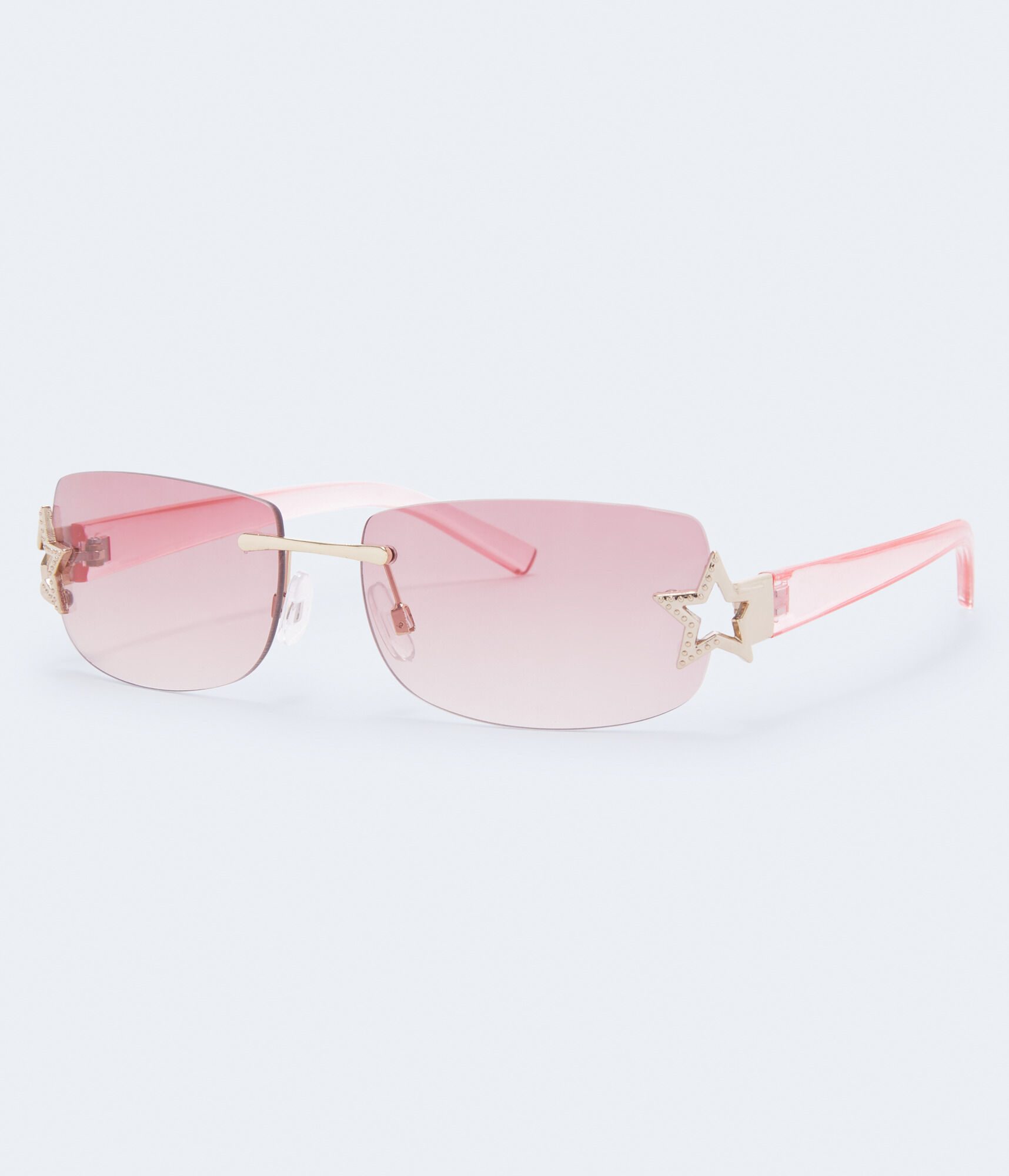 Rimless Rectangular Star Sunglasses