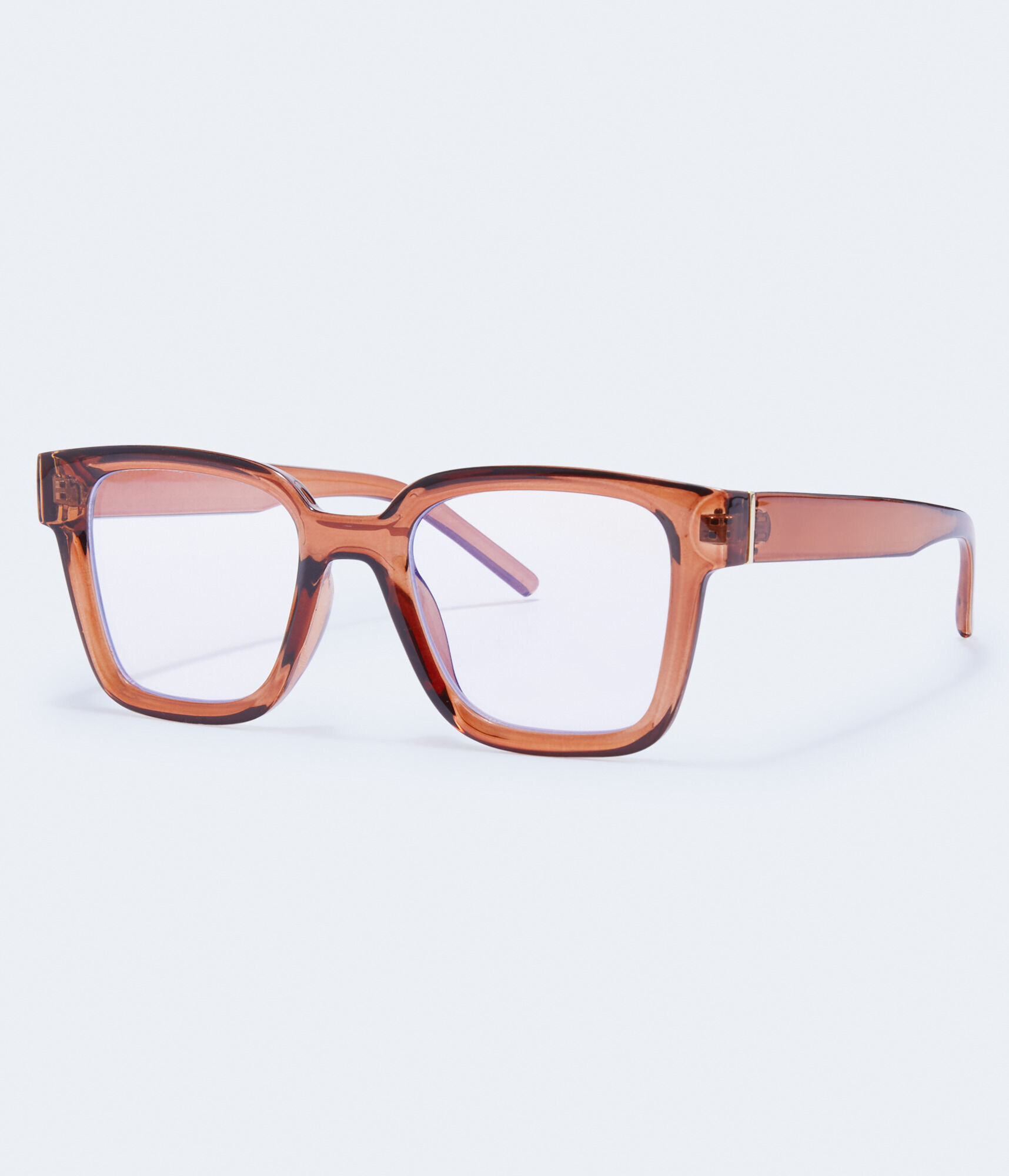 Translucent Rectangular Blue Light Glasses