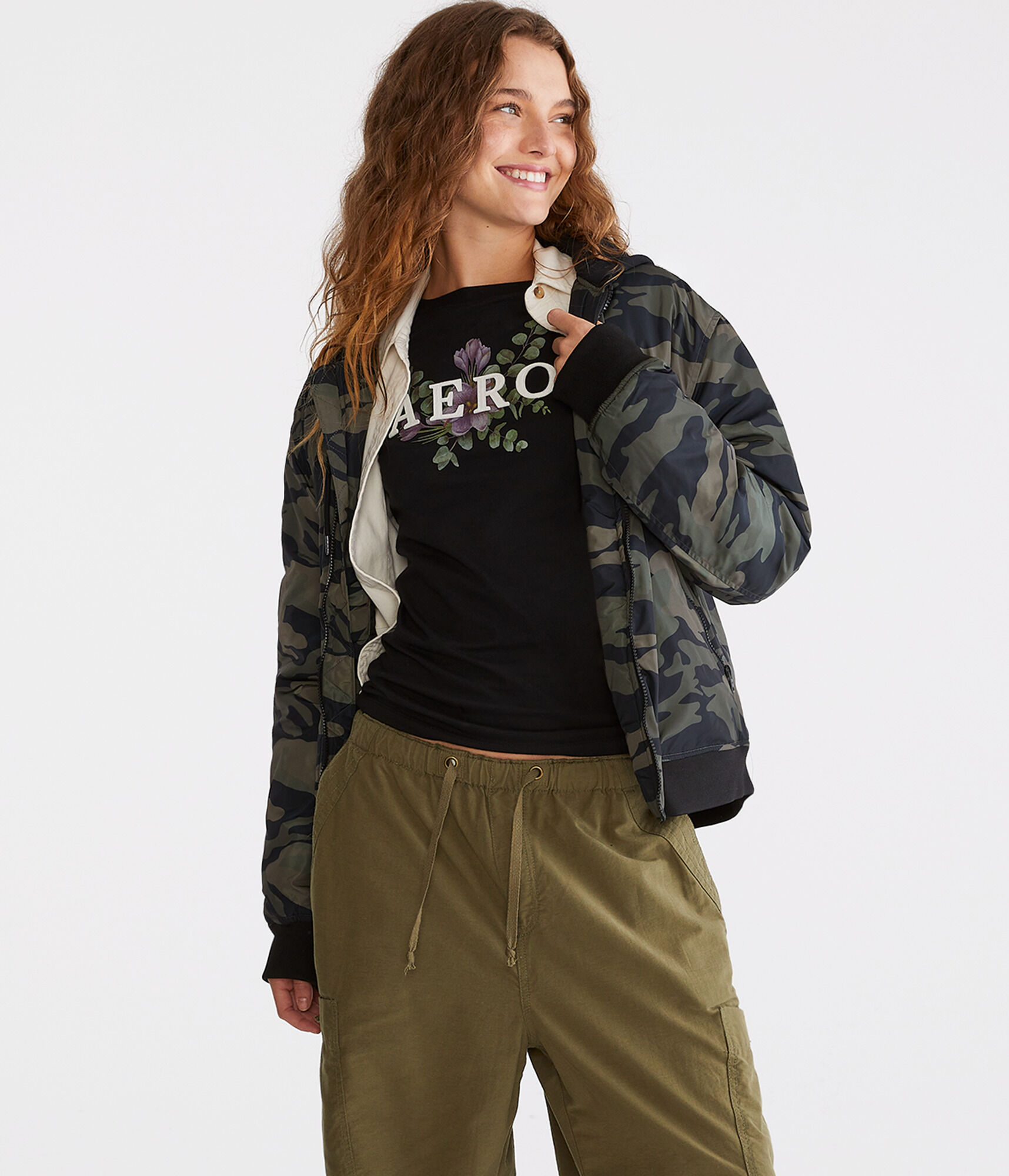 Aero Floral Appliqué Graphic Tee