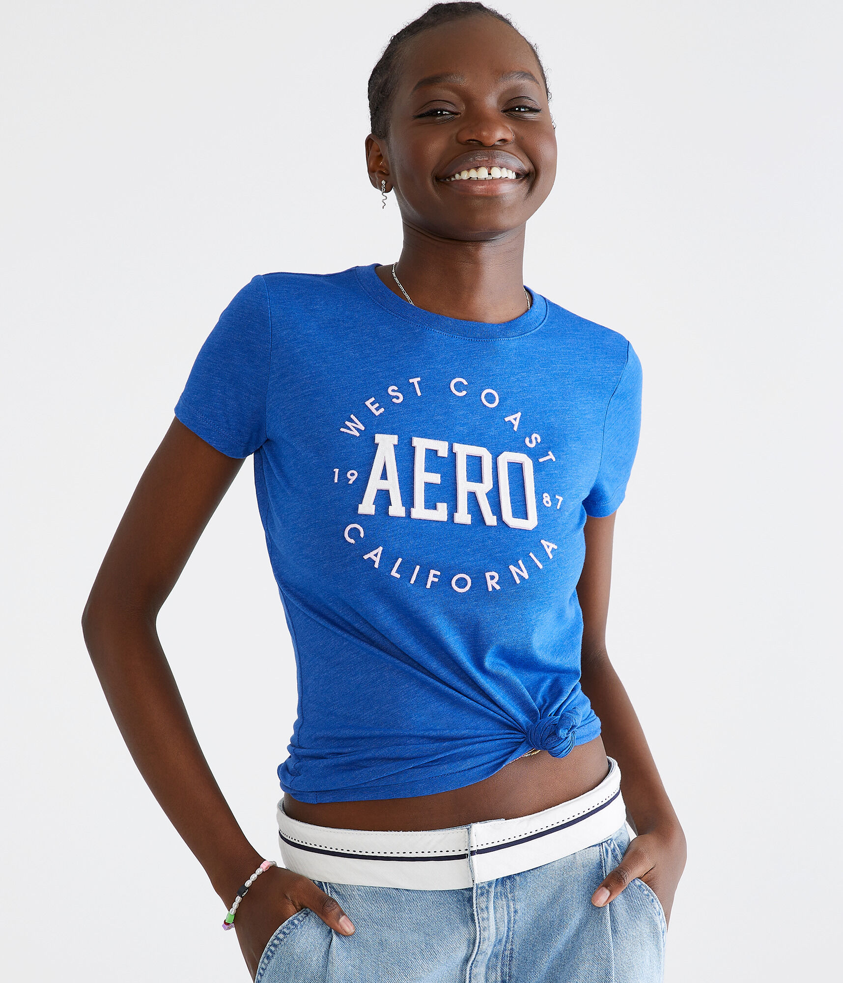 Aero West Coast Circle Appliqué Graphic Tee
