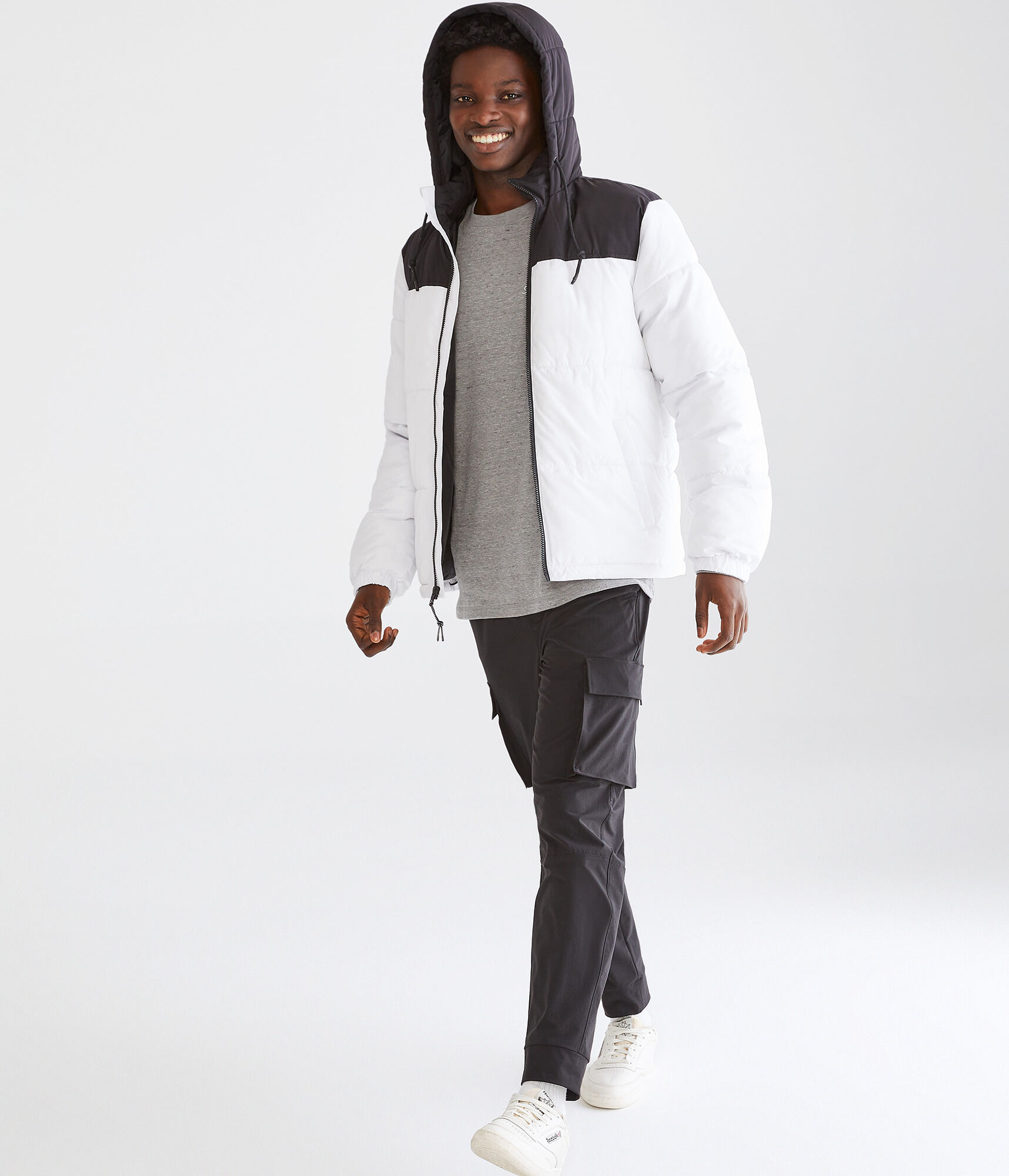 Colorblock Heavyweight Hooded Puffer Jacket