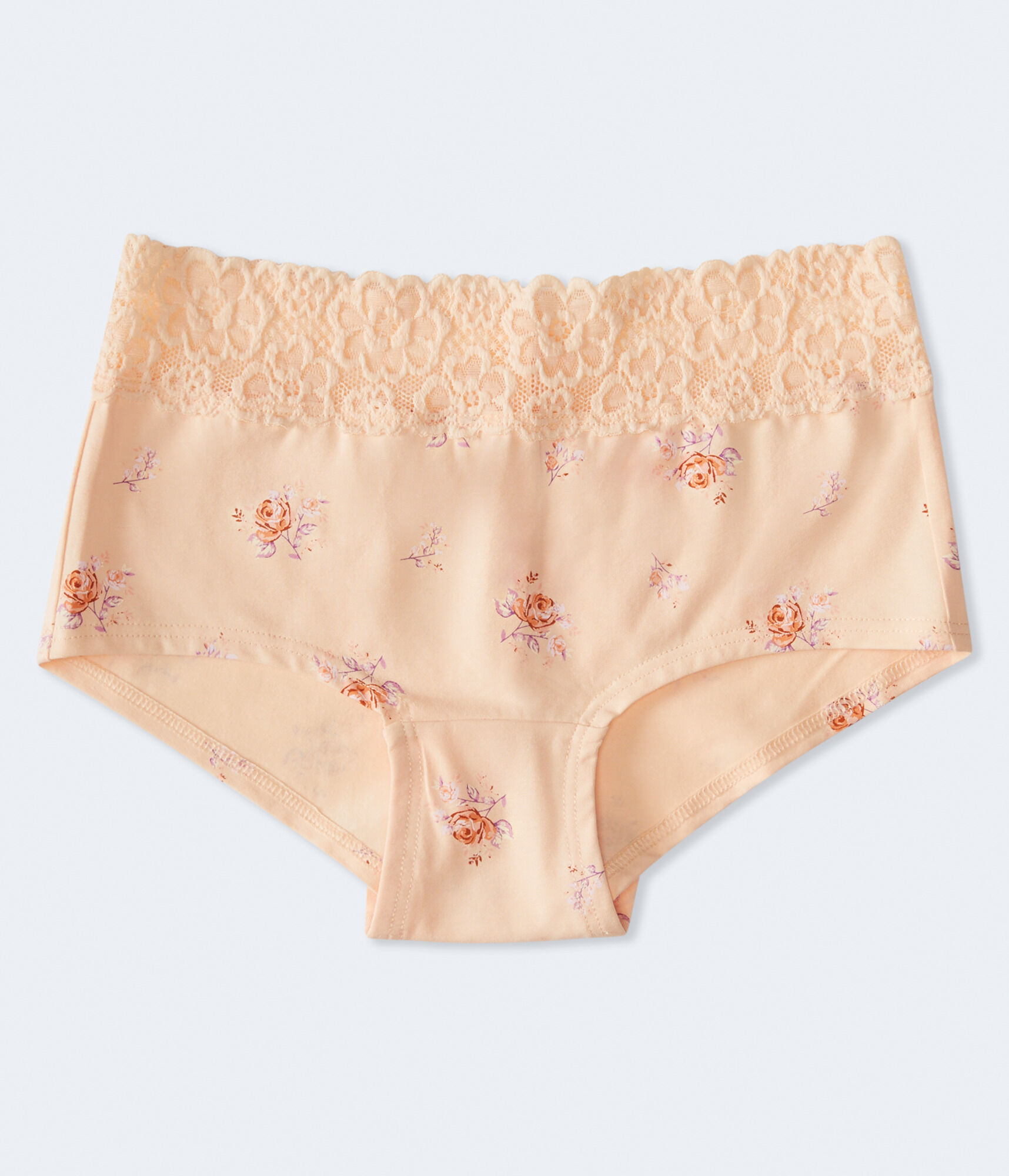 Floral Lace-Trim Boyshort