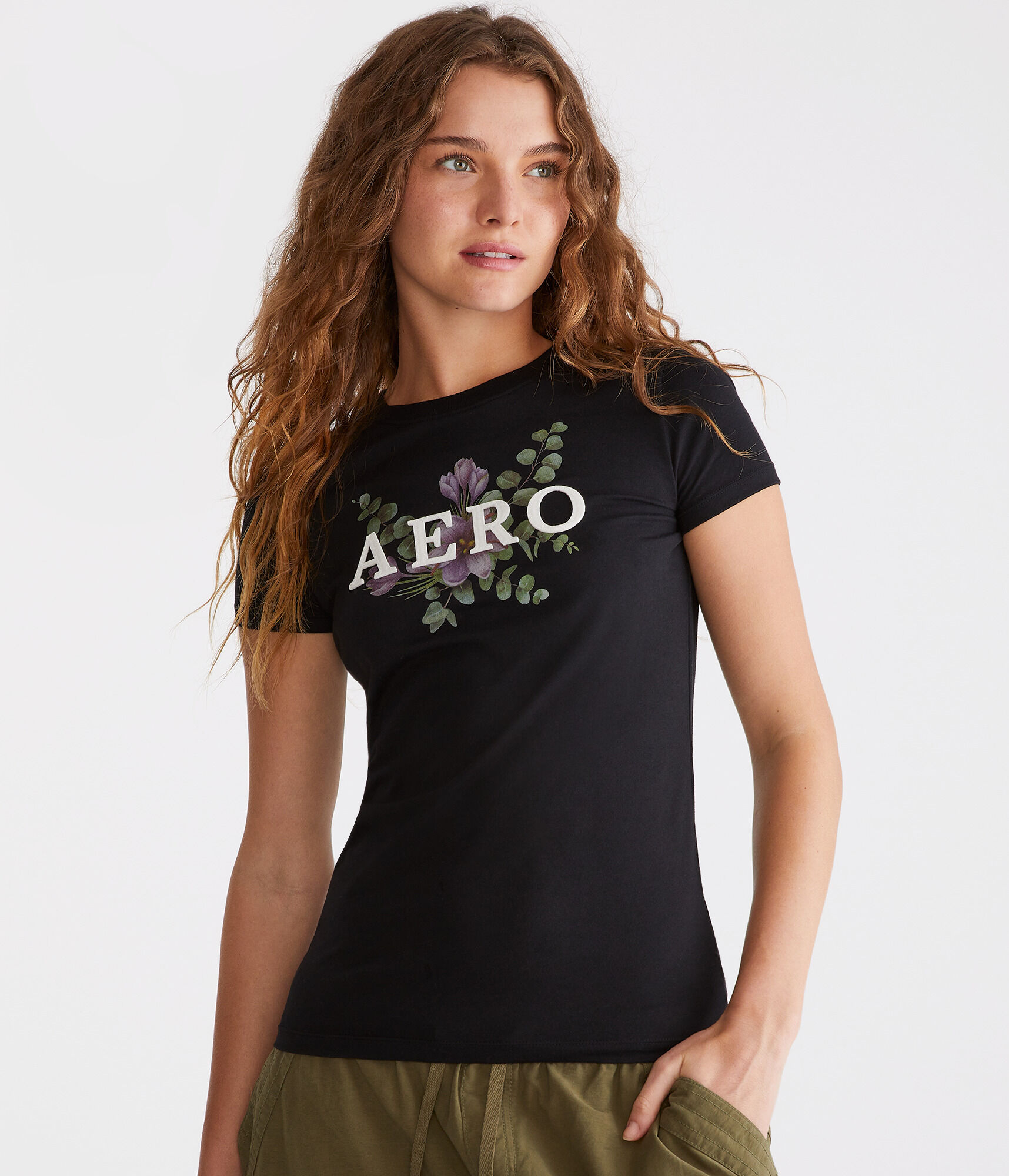 Aero Floral Appliqué Graphic Tee