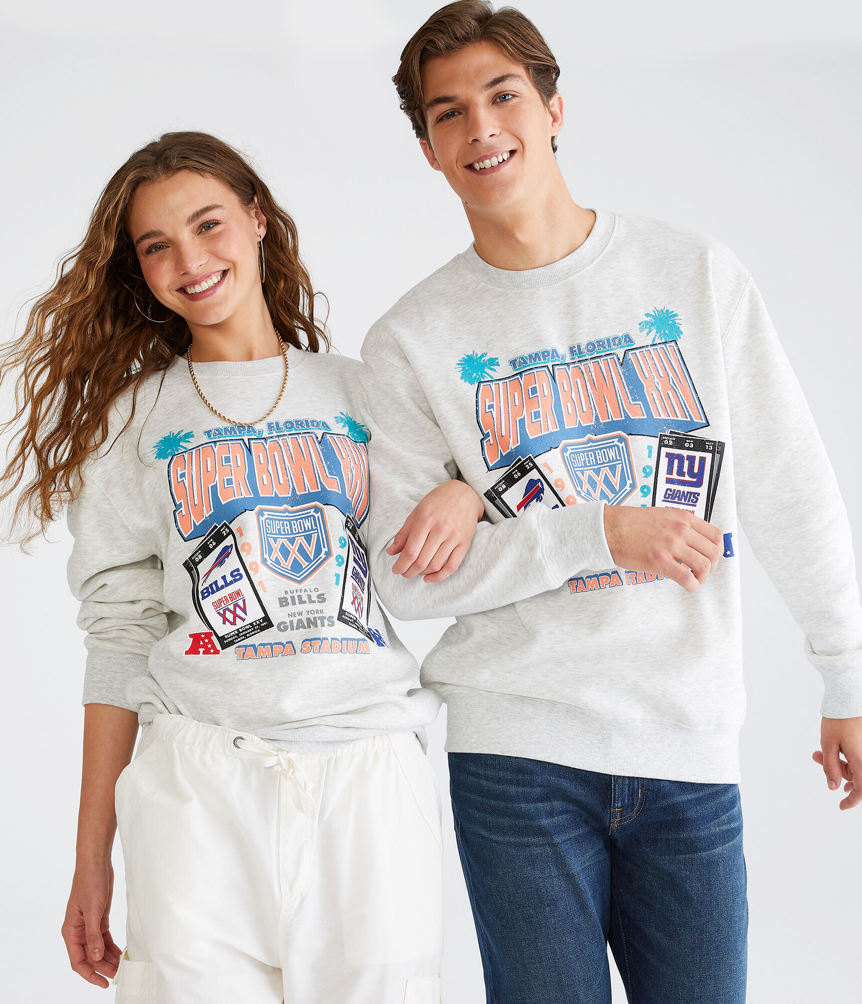 Super Bowl XXV Bills & Giants Crew Sweatshirt