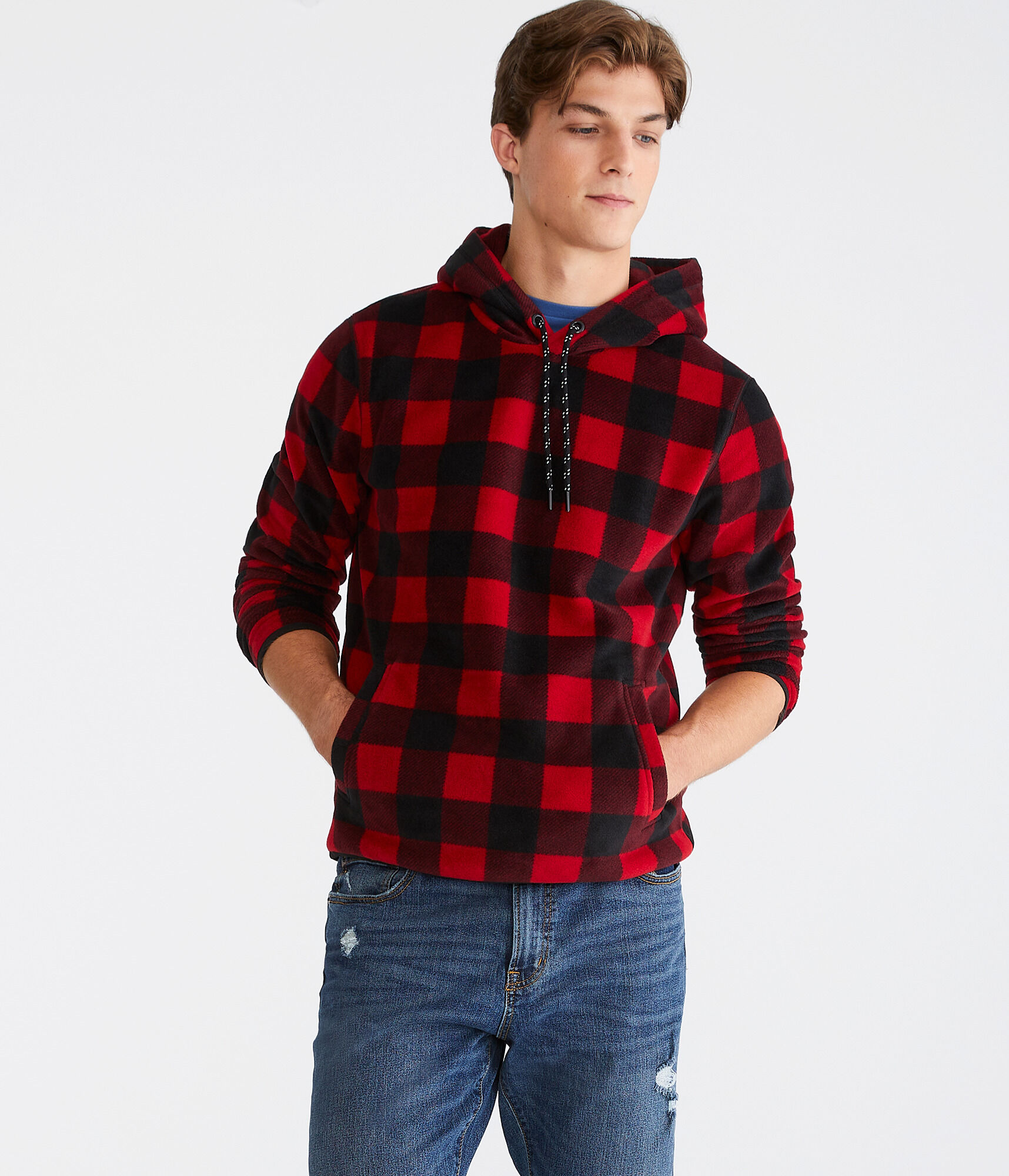 Alpine Buffalo Plaid Pullover Hoodie