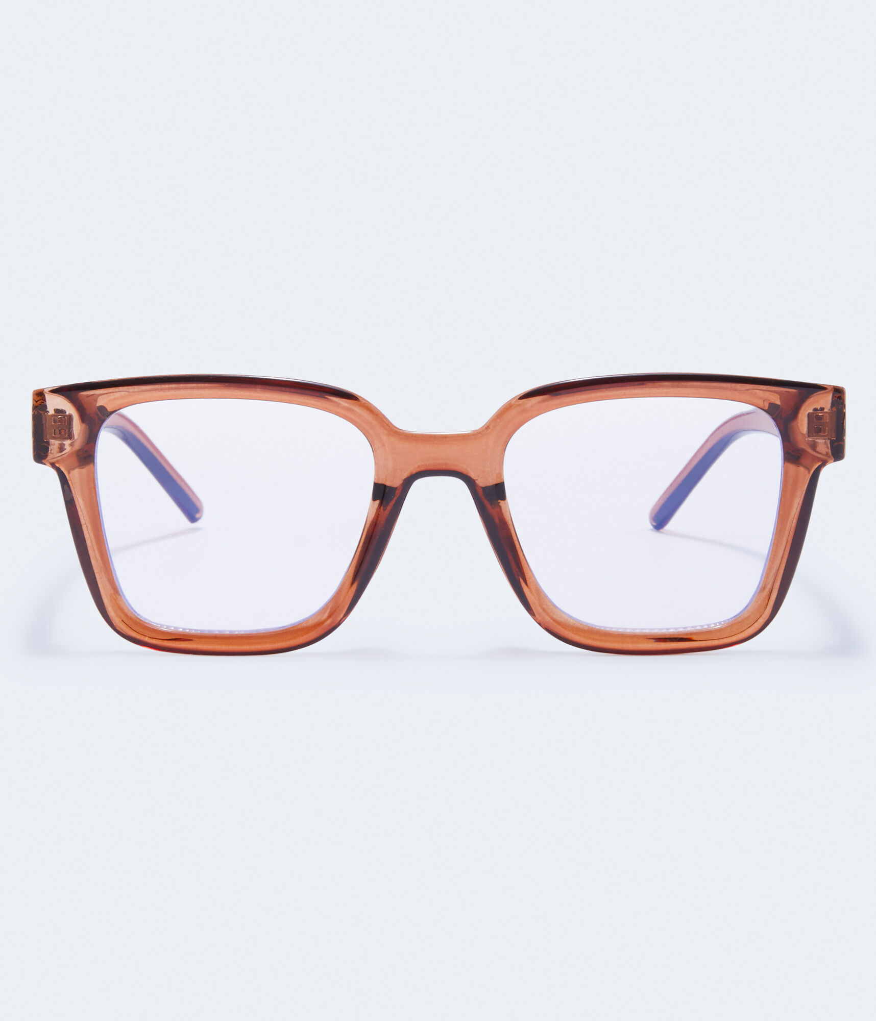 Translucent Rectangular Blue Light Glasses