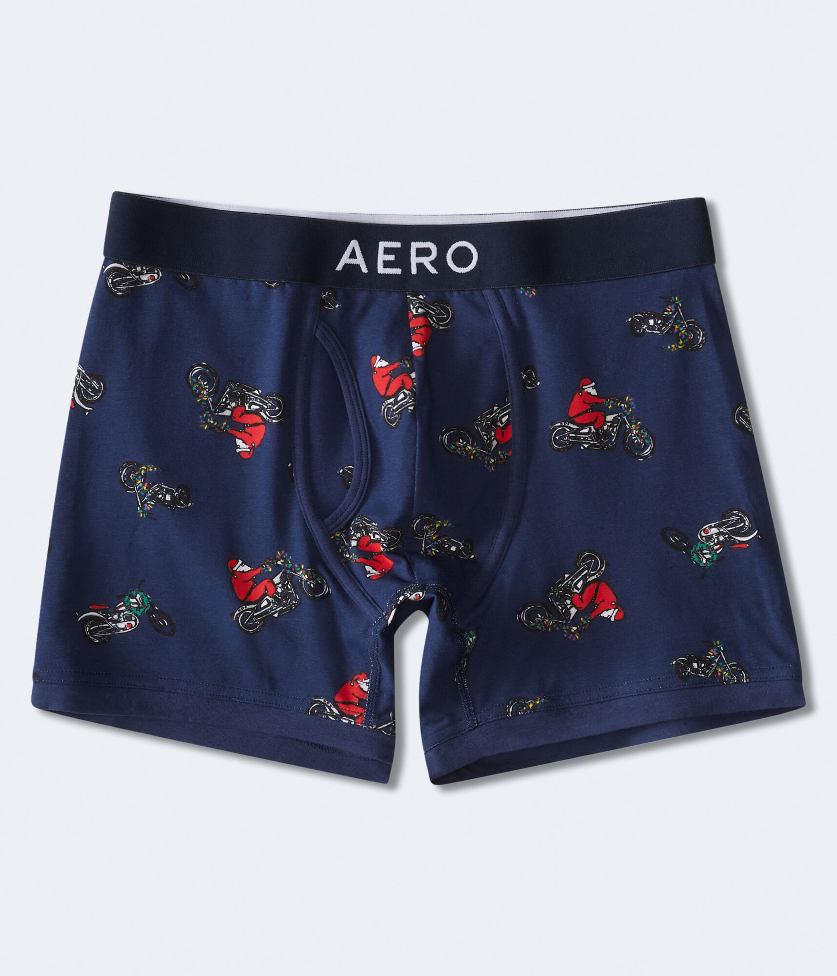 Motorcycle Santa Knit Boxer Briefs