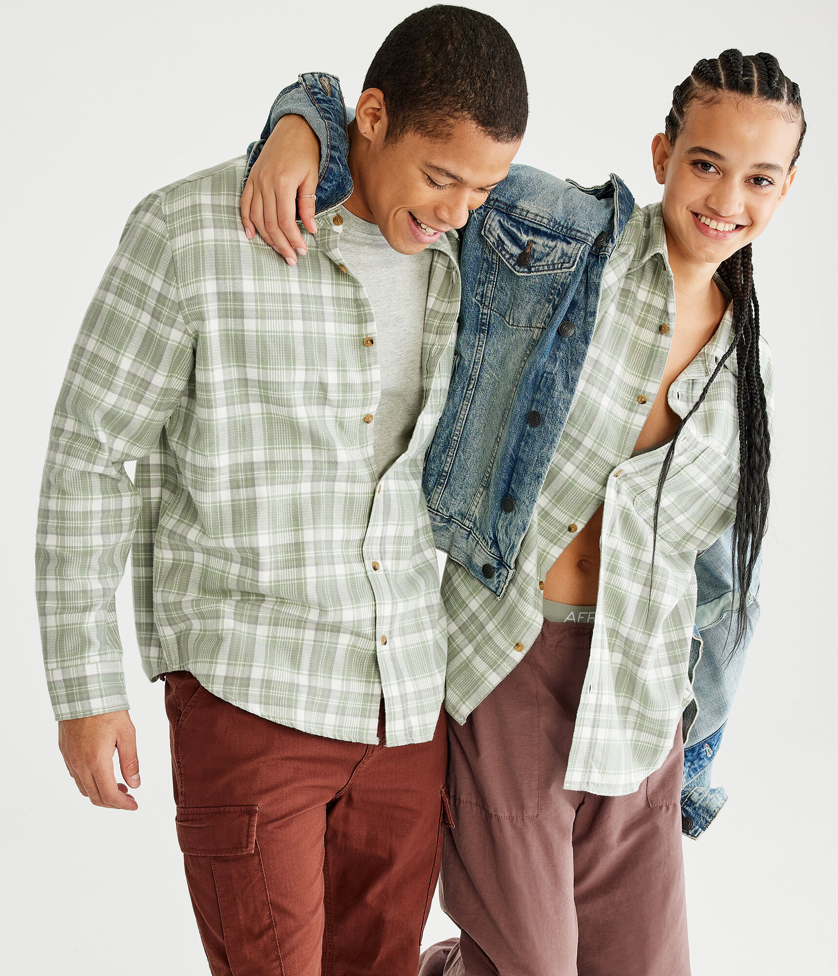 Long Sleeve Plaid Flannel Shirt