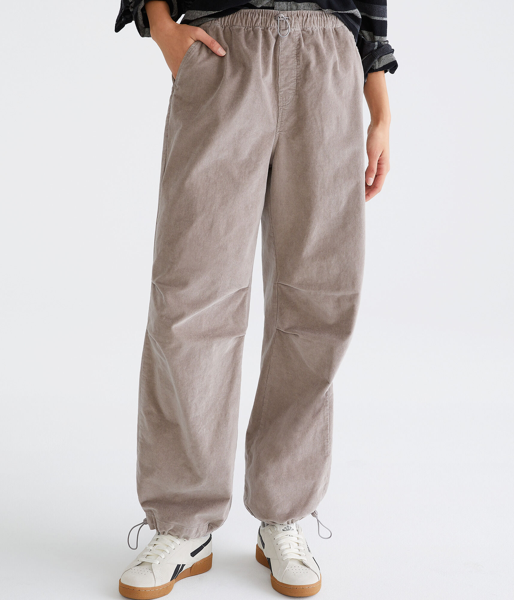 High-Rise Corduroy Parachute Pants