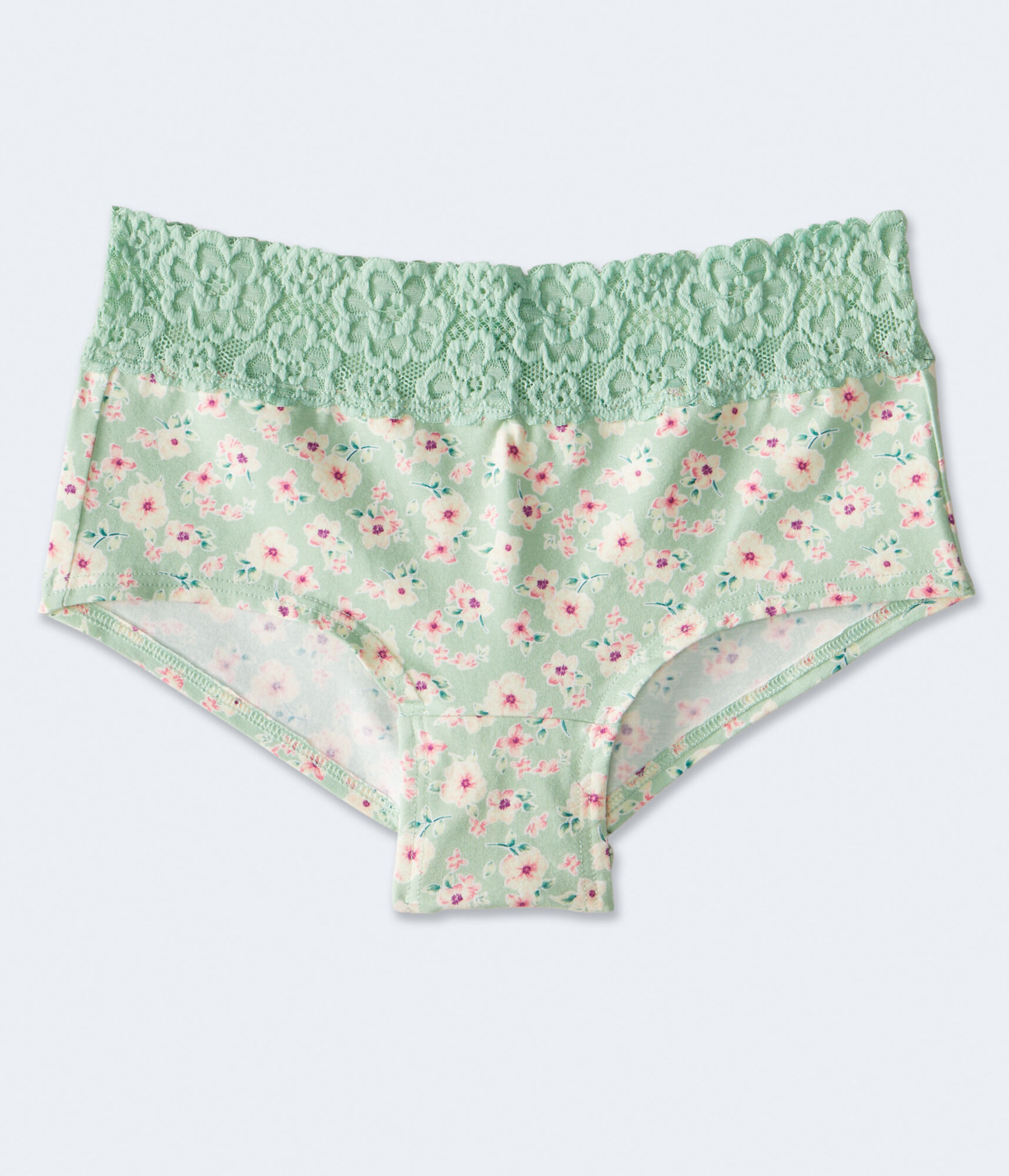 Floral Lace-Trim Boyshort