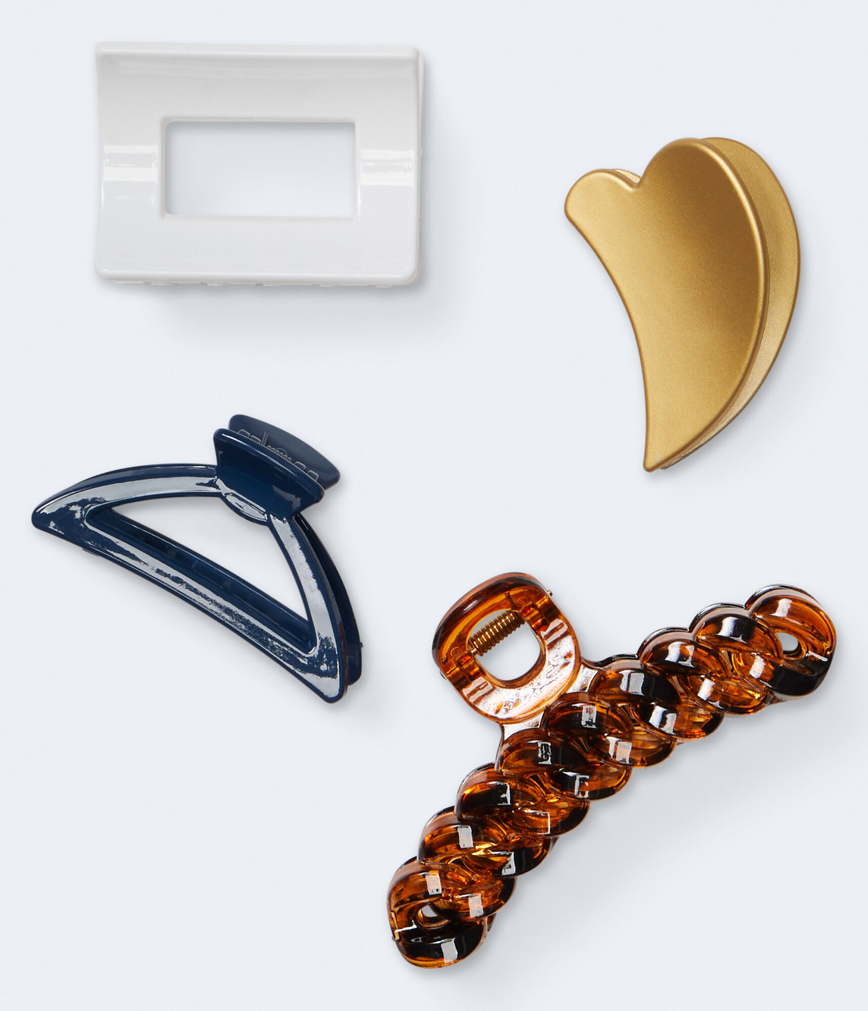 Mixed Shape Claw Hair Clip 4-Pack