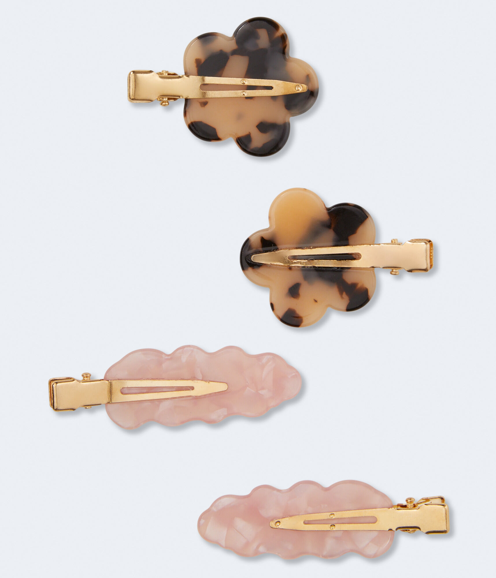Mixed Creaseless Snap Hair Clip 4-Pack