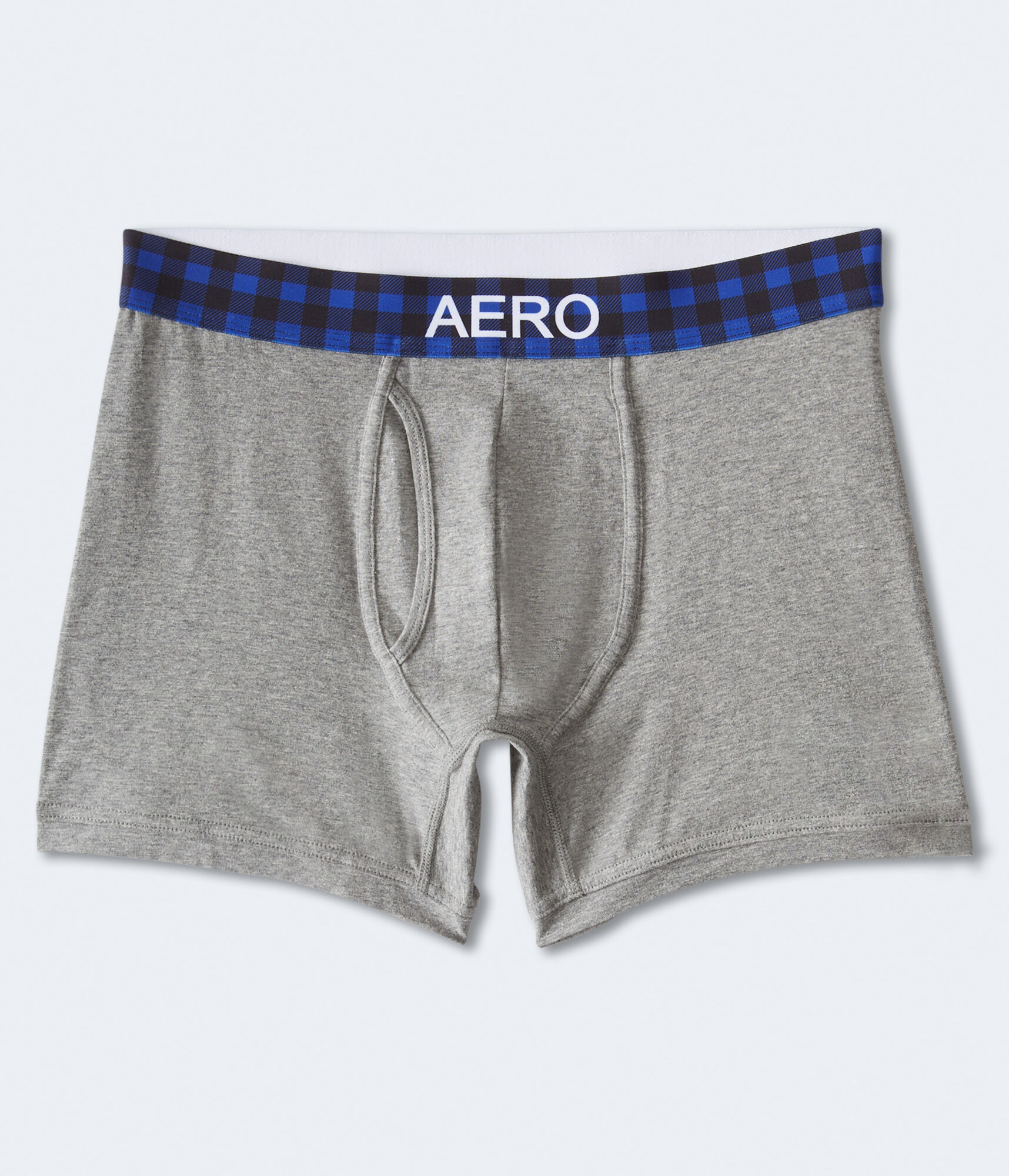 Buffalo Plaid Waistband Knit Boxer Briefs
