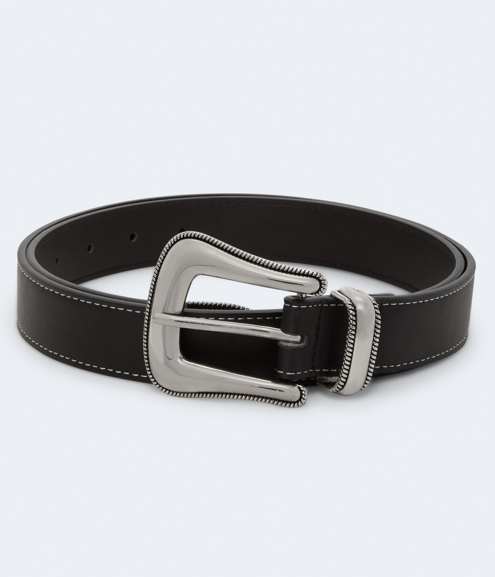 Faux Leather Western Buckle Belt