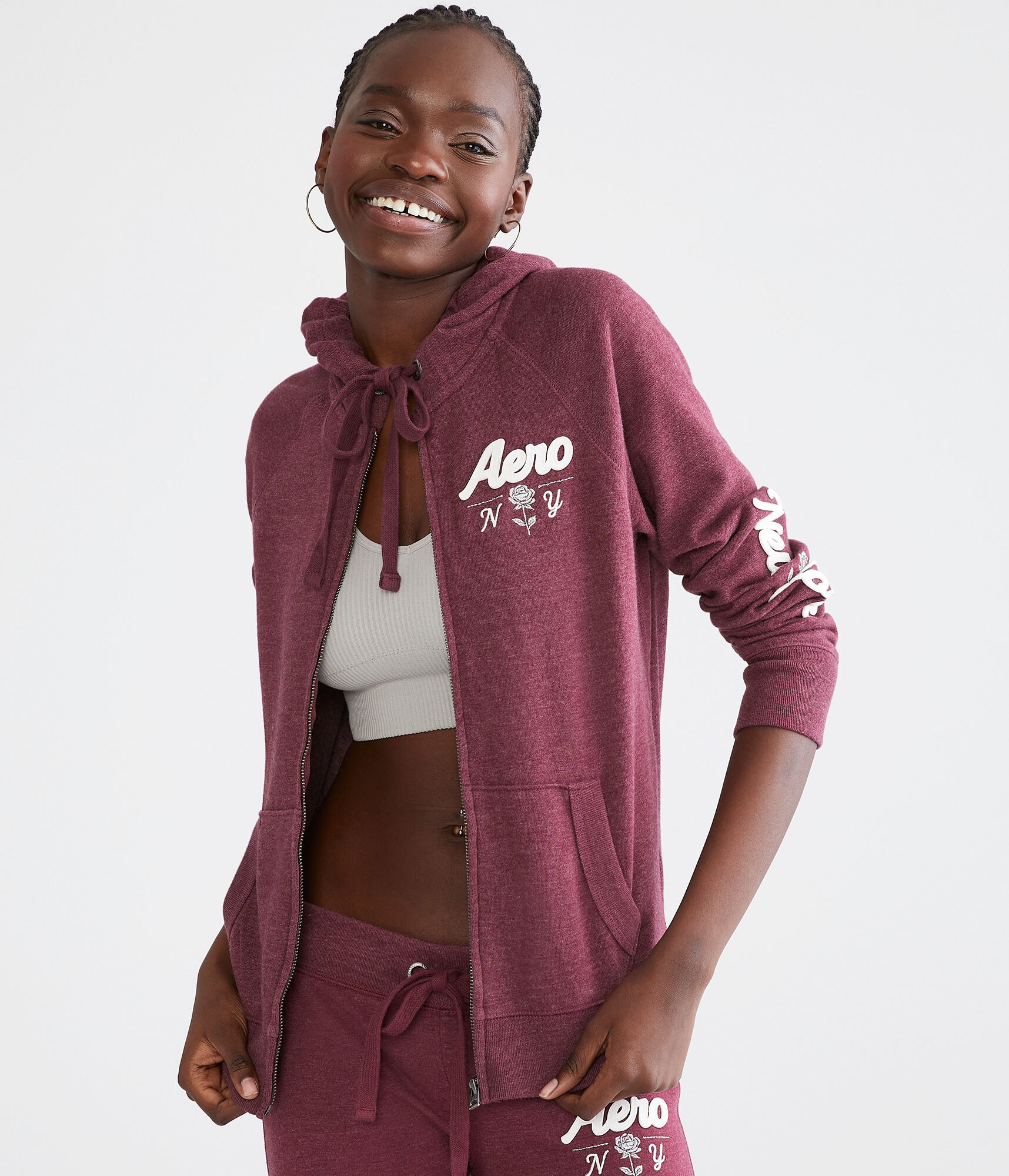 Aero NY Rose Full-Zip Hoodie