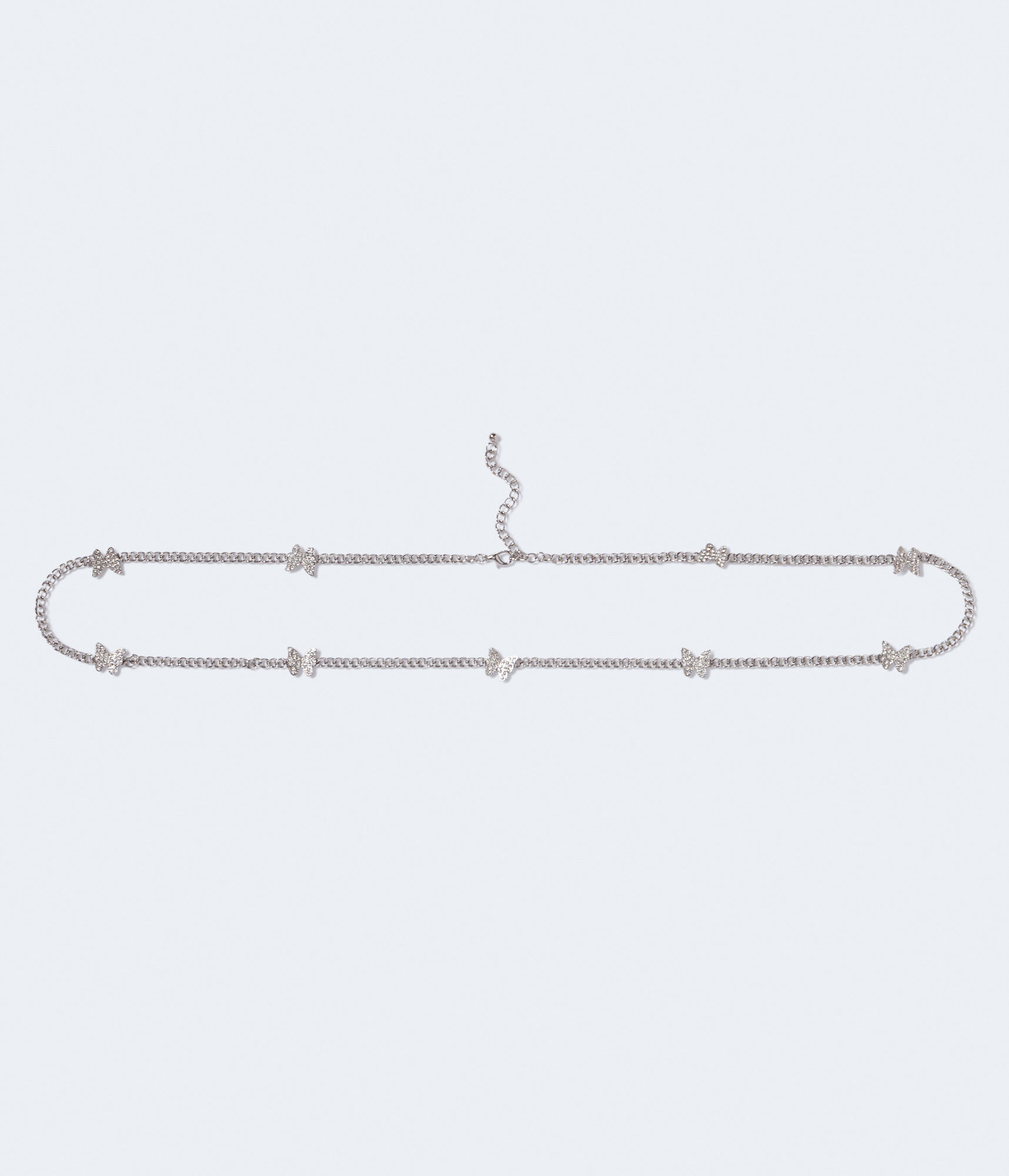Rhinestone Butterfly Chain Belt