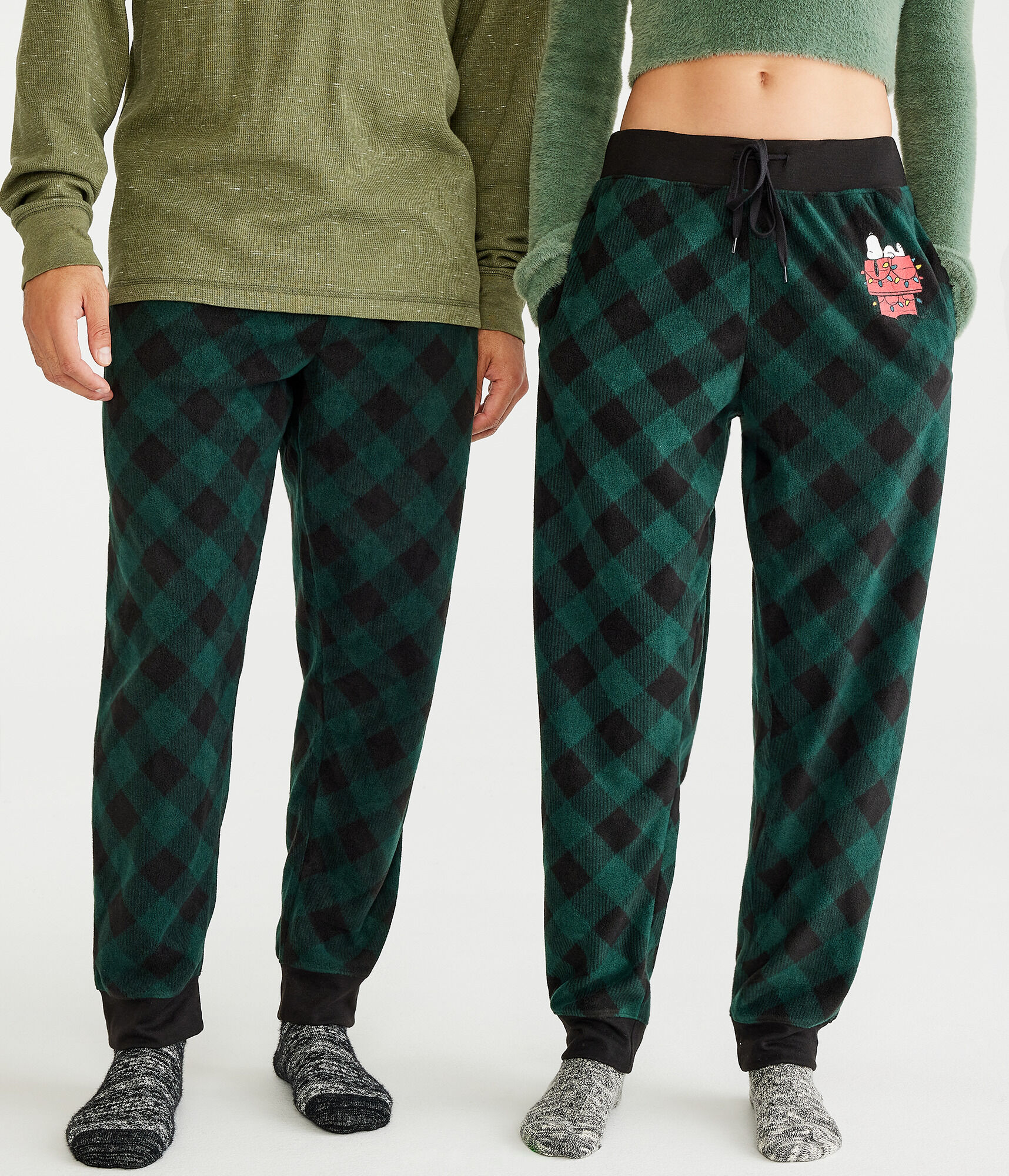 Peanuts® | Aéropostale Snoopy Buffalo Plaid Sleep Pants