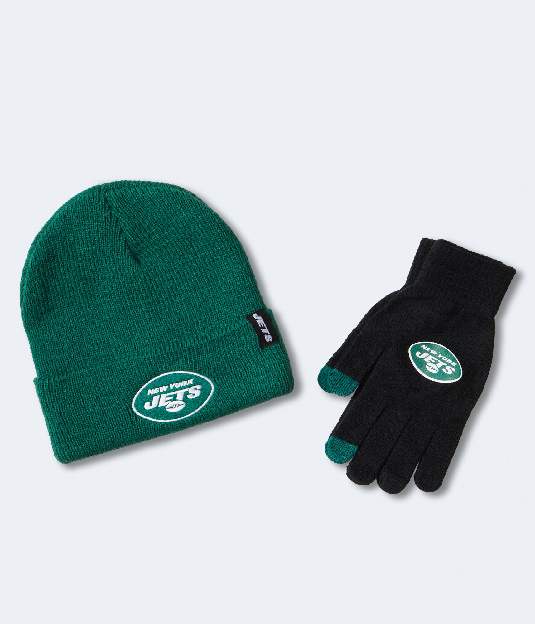 New York Jets Beanie & Gloves Set