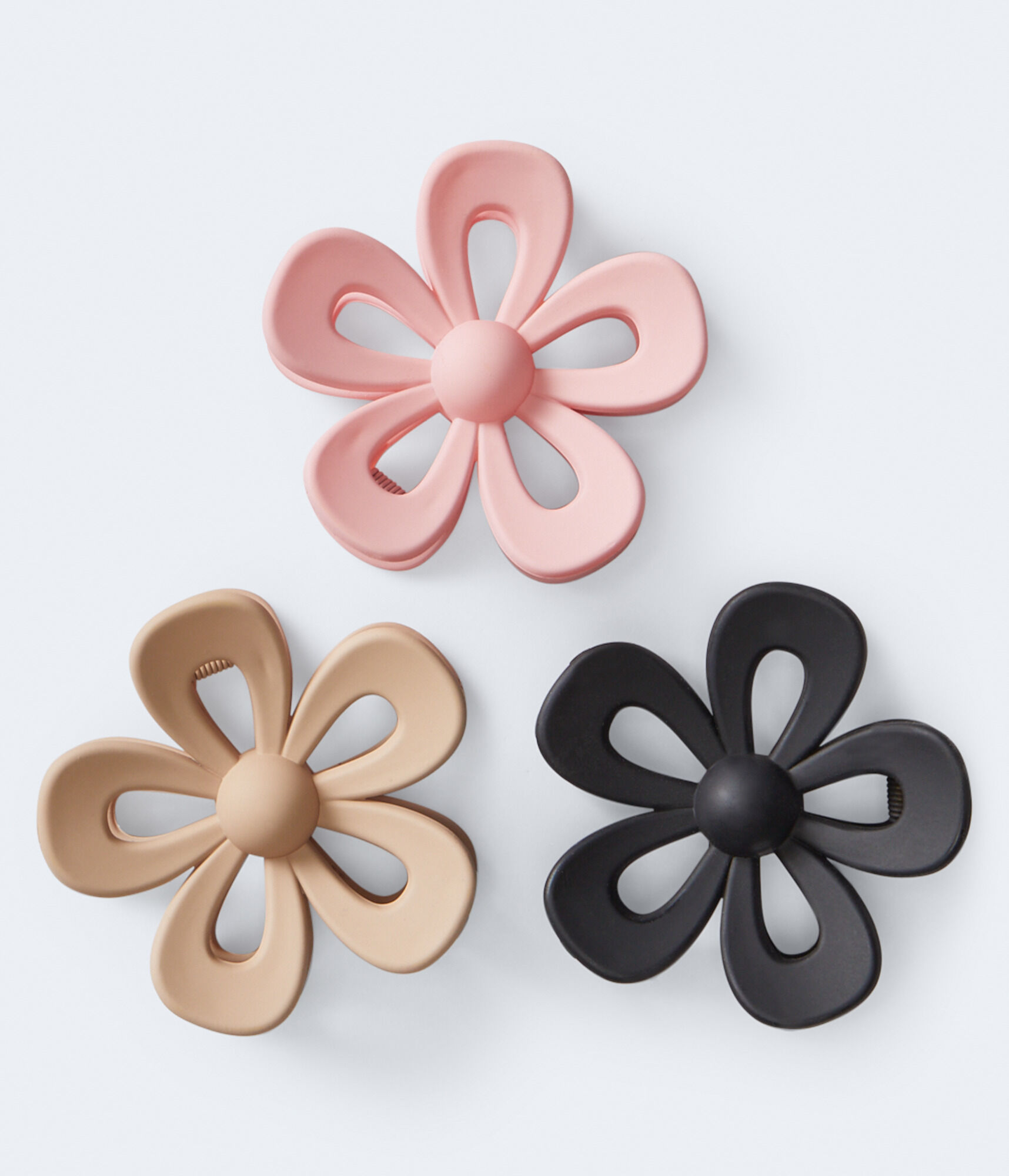 Large Flower Claw Hair Clip 3-Pack