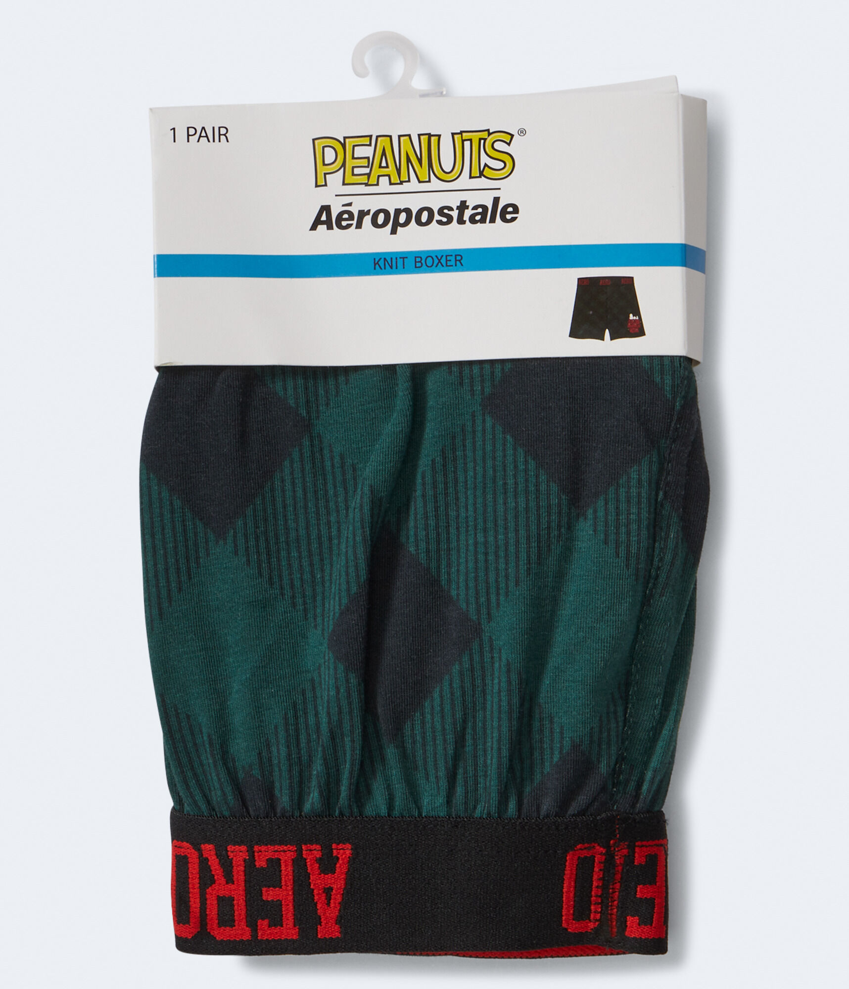 Peanuts® | Aéropostale Snoopy Buffalo Plaid Knit Boxers