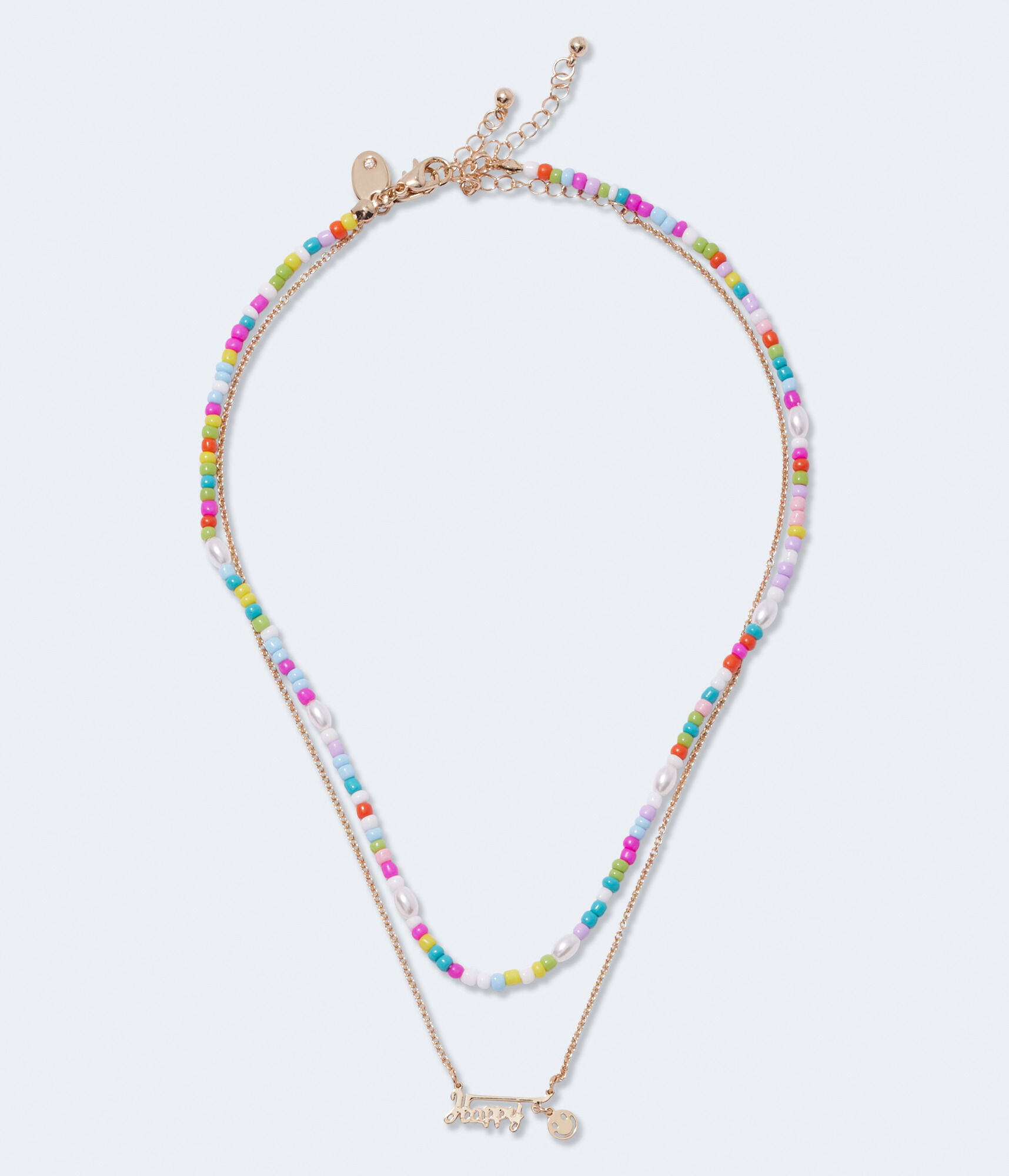 Happy & Beaded Necklace 2-Pack