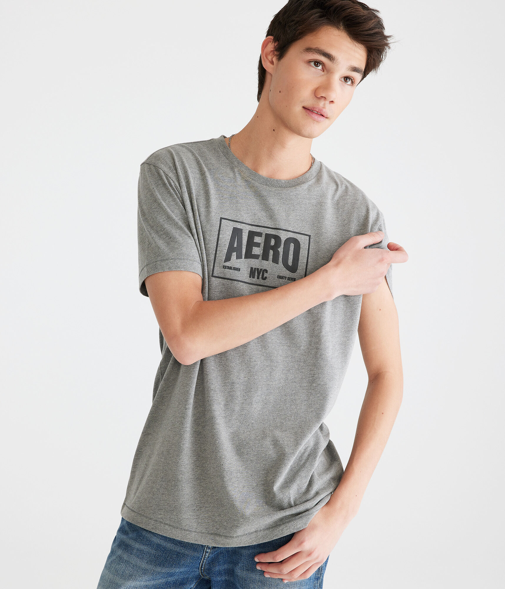 Aero NYC Box Logo Graphic Tee
