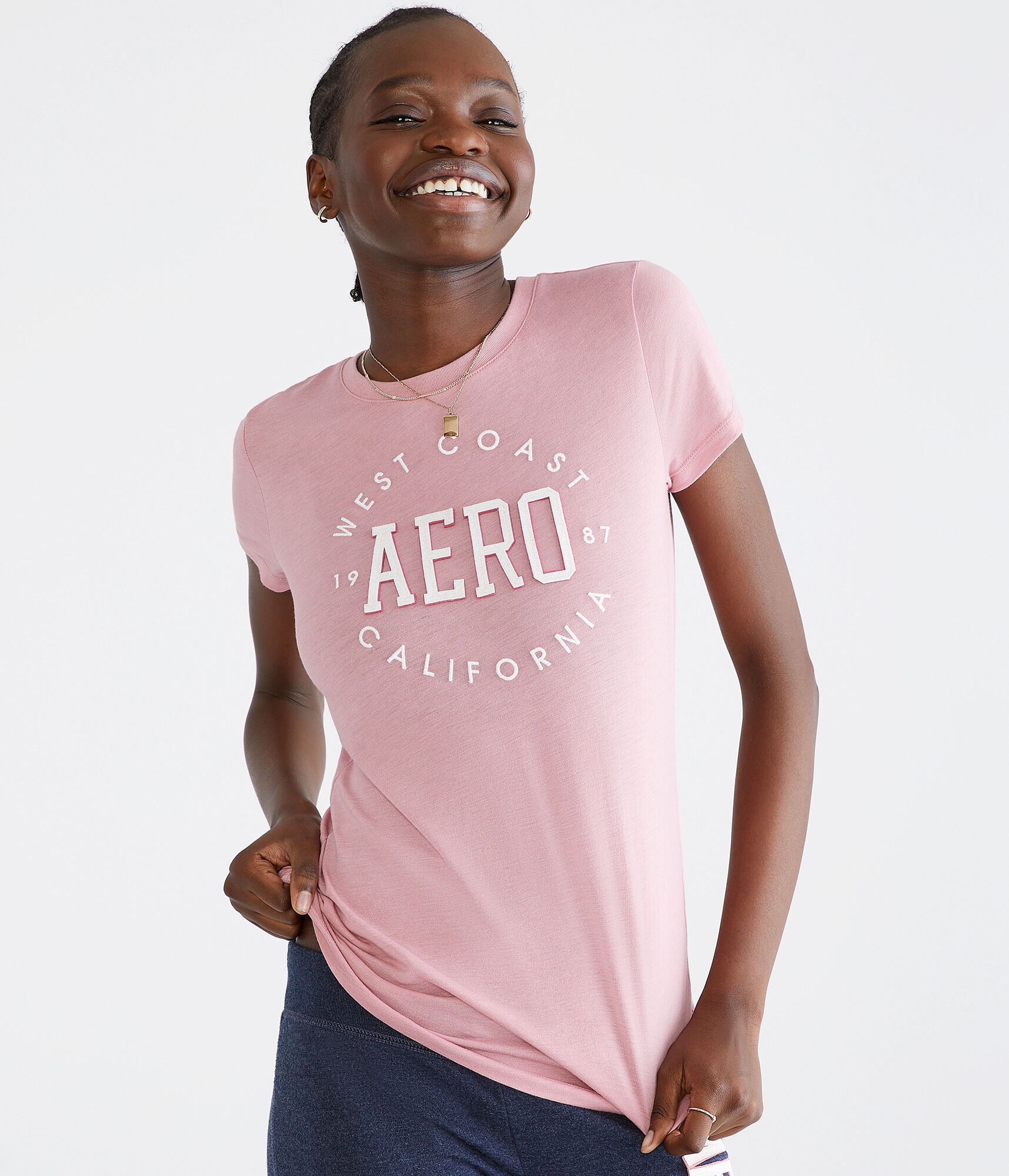 Aero West Coast Circle Appliqué Graphic Tee