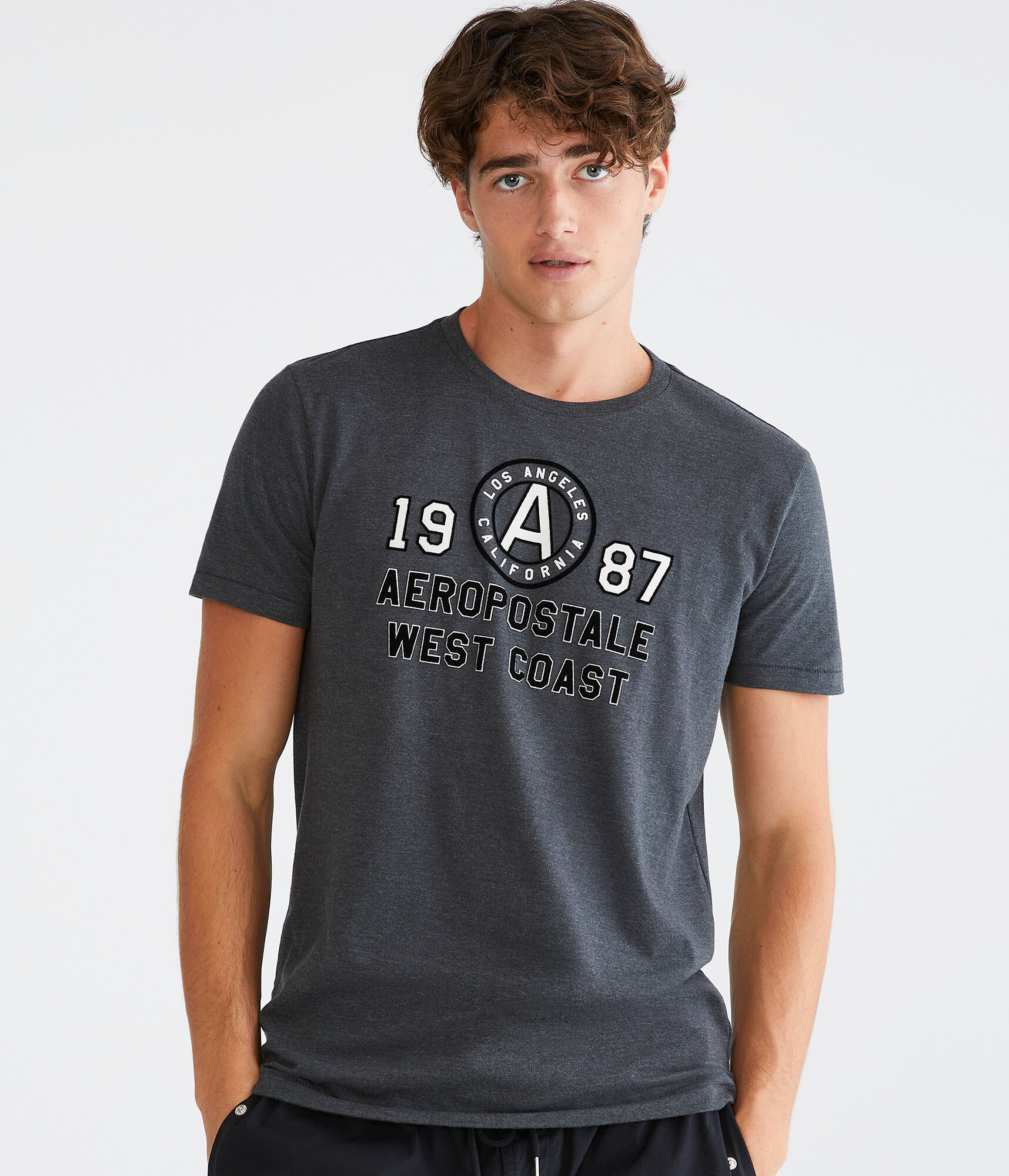 Aeropostale West Coast Appliqué Graphic Tee