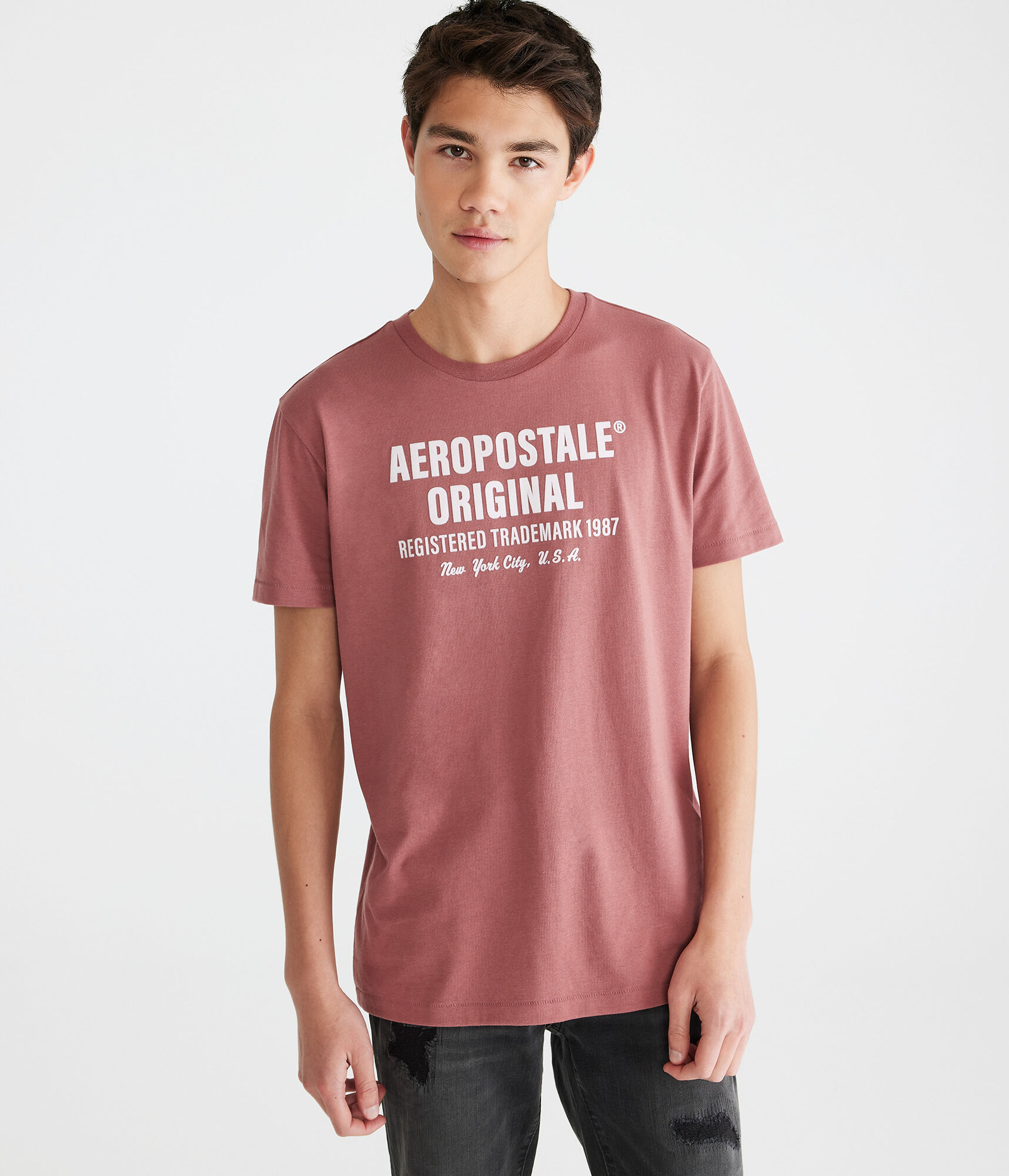 Aeropostale Original Flocked Graphic Tee