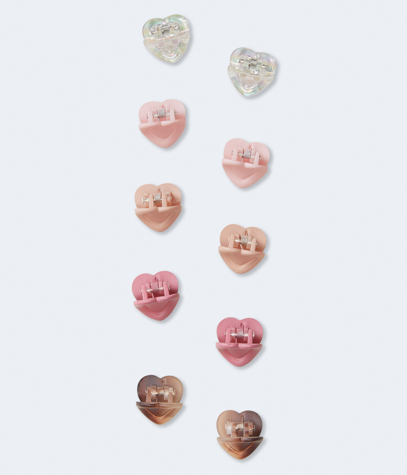Mini Heart Claw Hair Clip 10-Pack