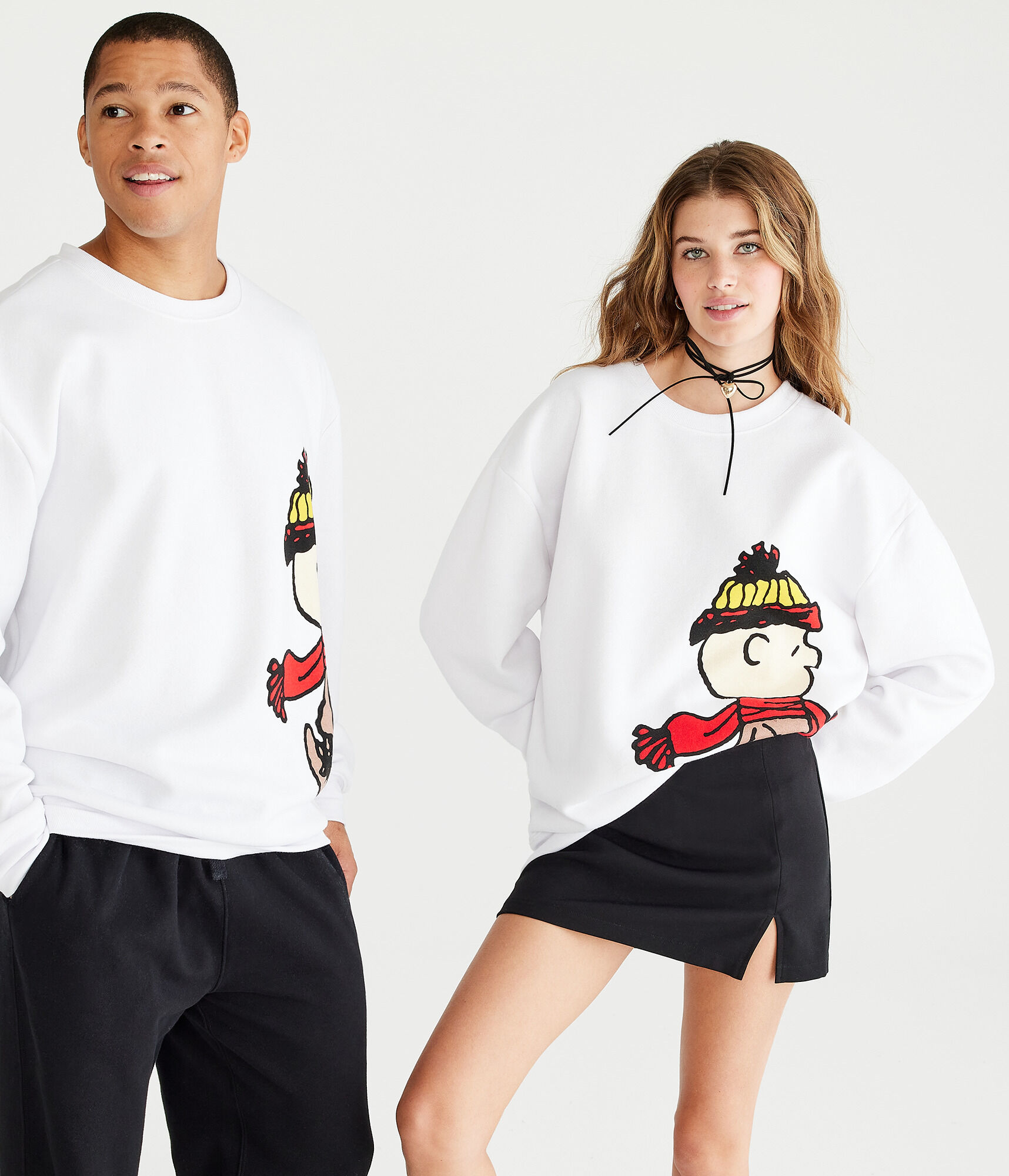 Peanuts® | Aéropostale Snoopy Scarf Crew Sweatshirt