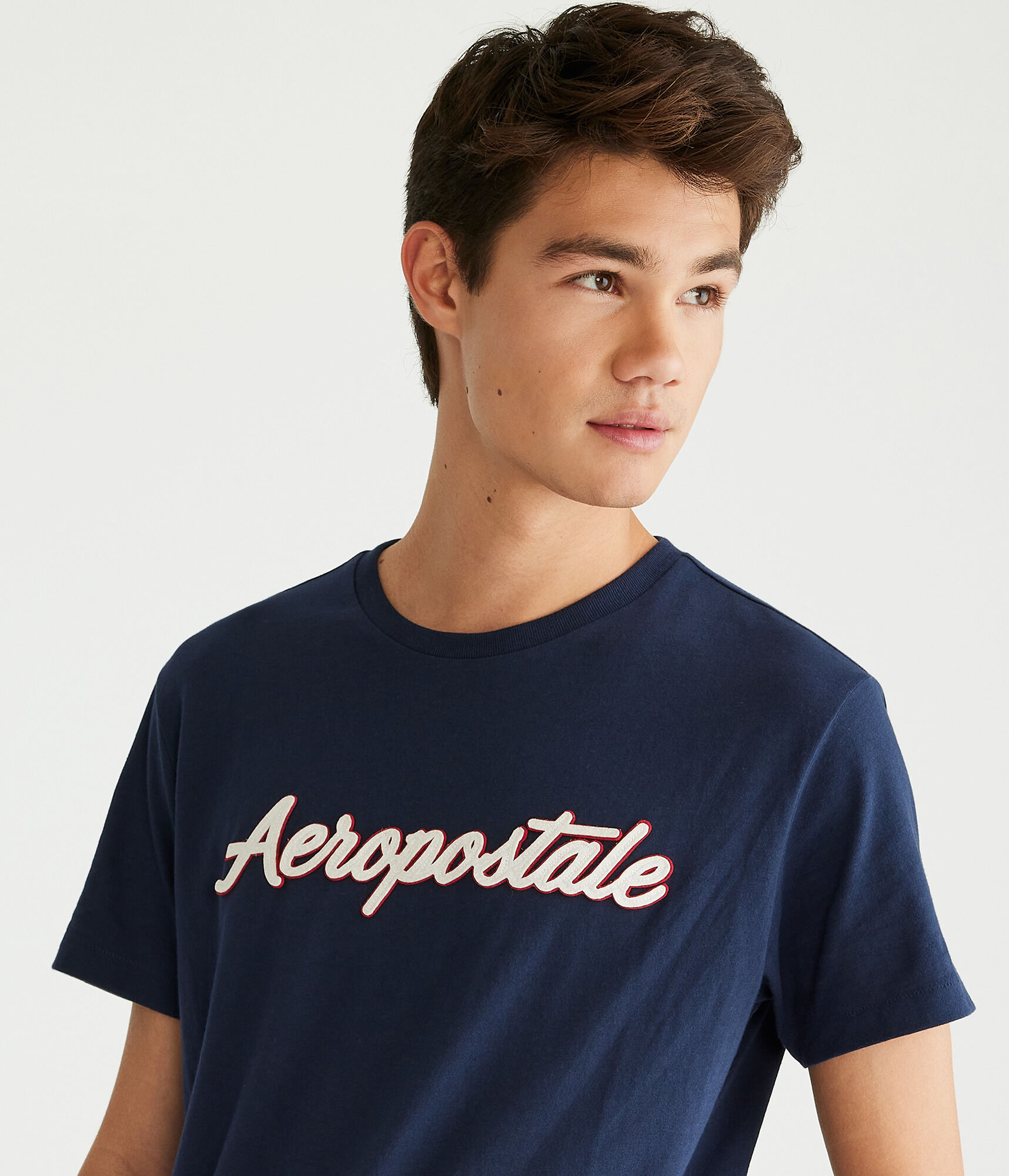 Aeropostale Script Logo Appliqué Graphic Tee