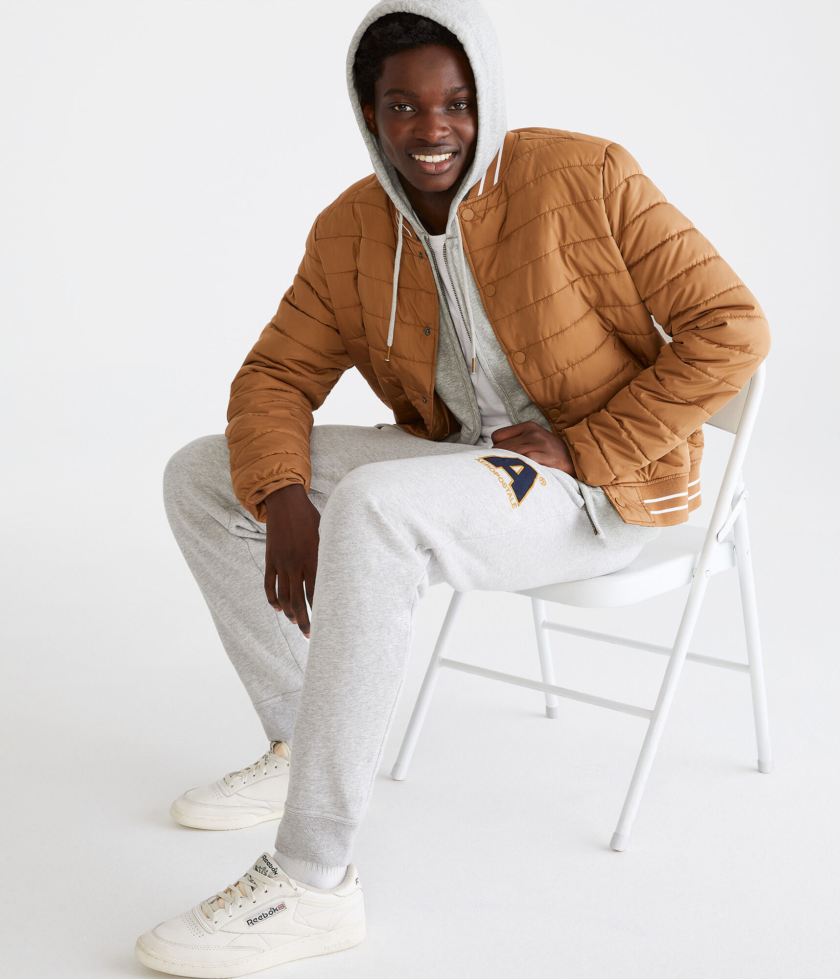 Aeropostale Letter Heritage Jogger Sweatpants
