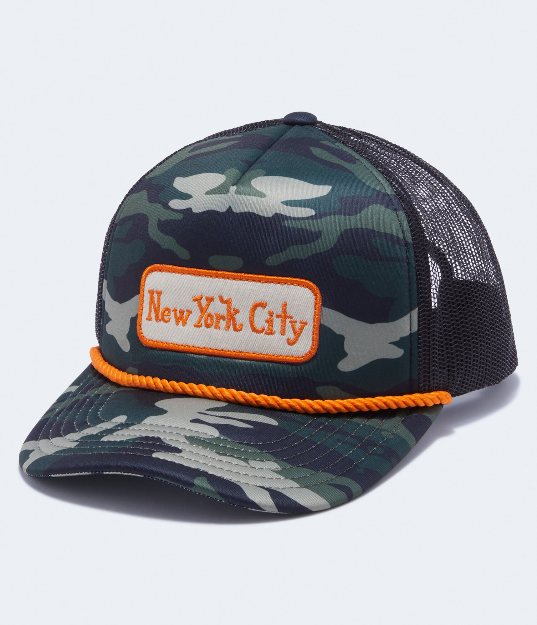 Camo New York City Adjustable Foam Trucker Hat