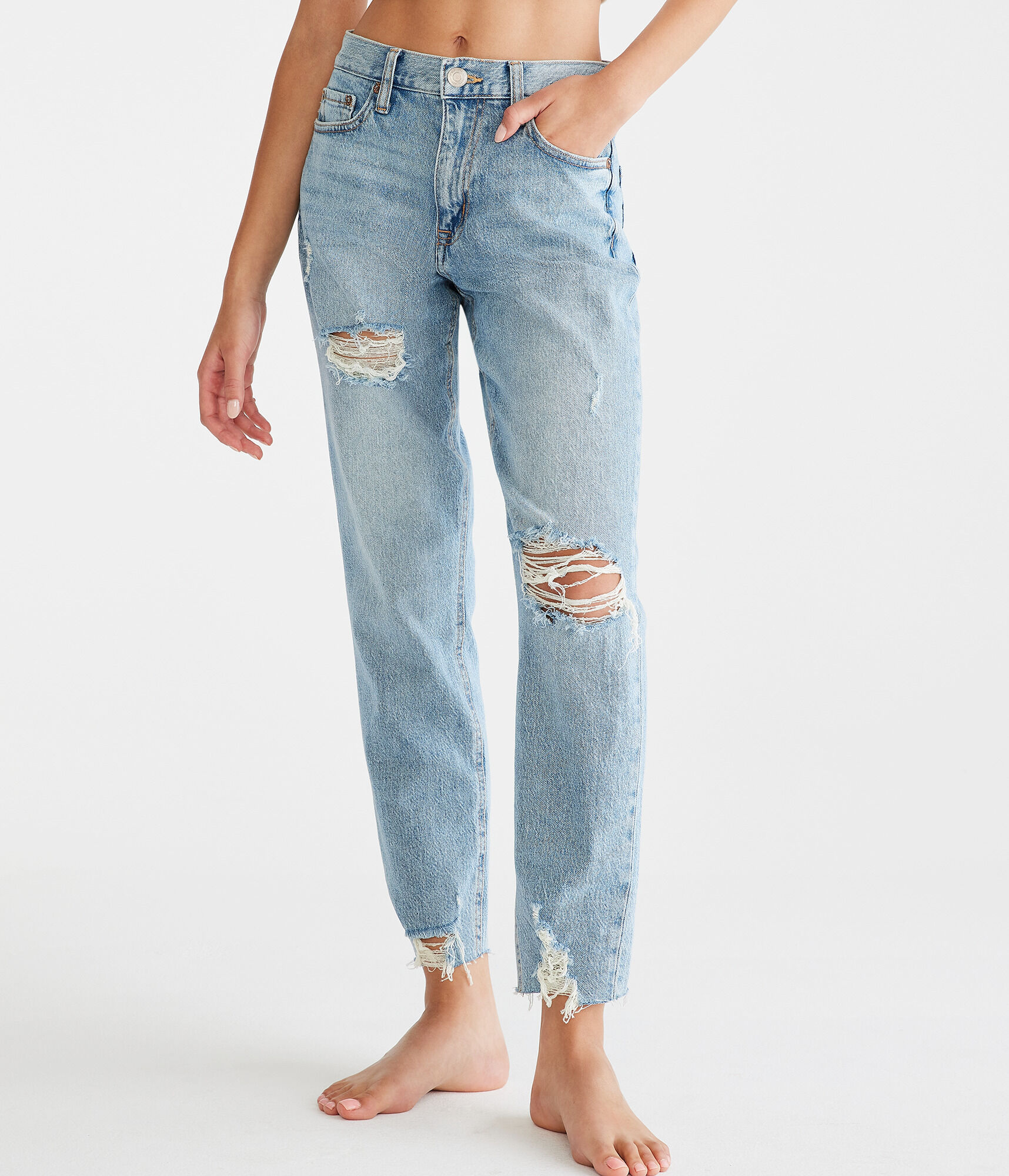 High-Rise Stretch Mom Jean