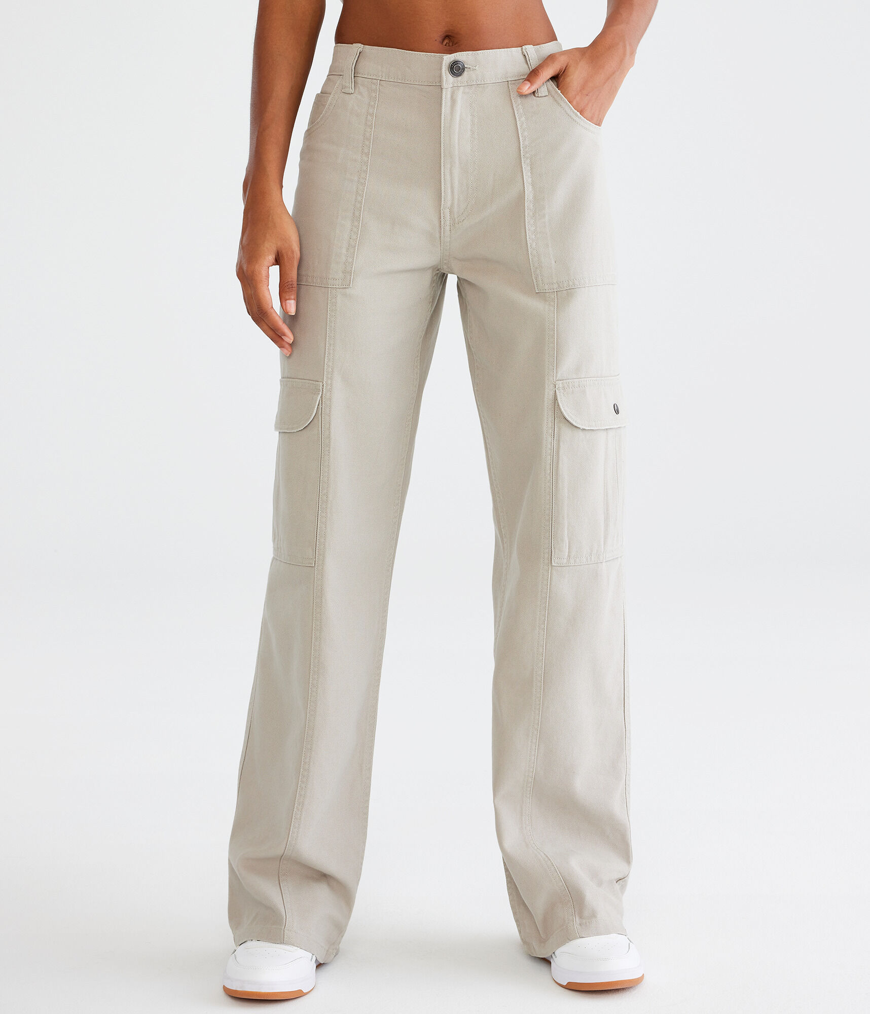 Mid-Rise Utility Cargo Pants
