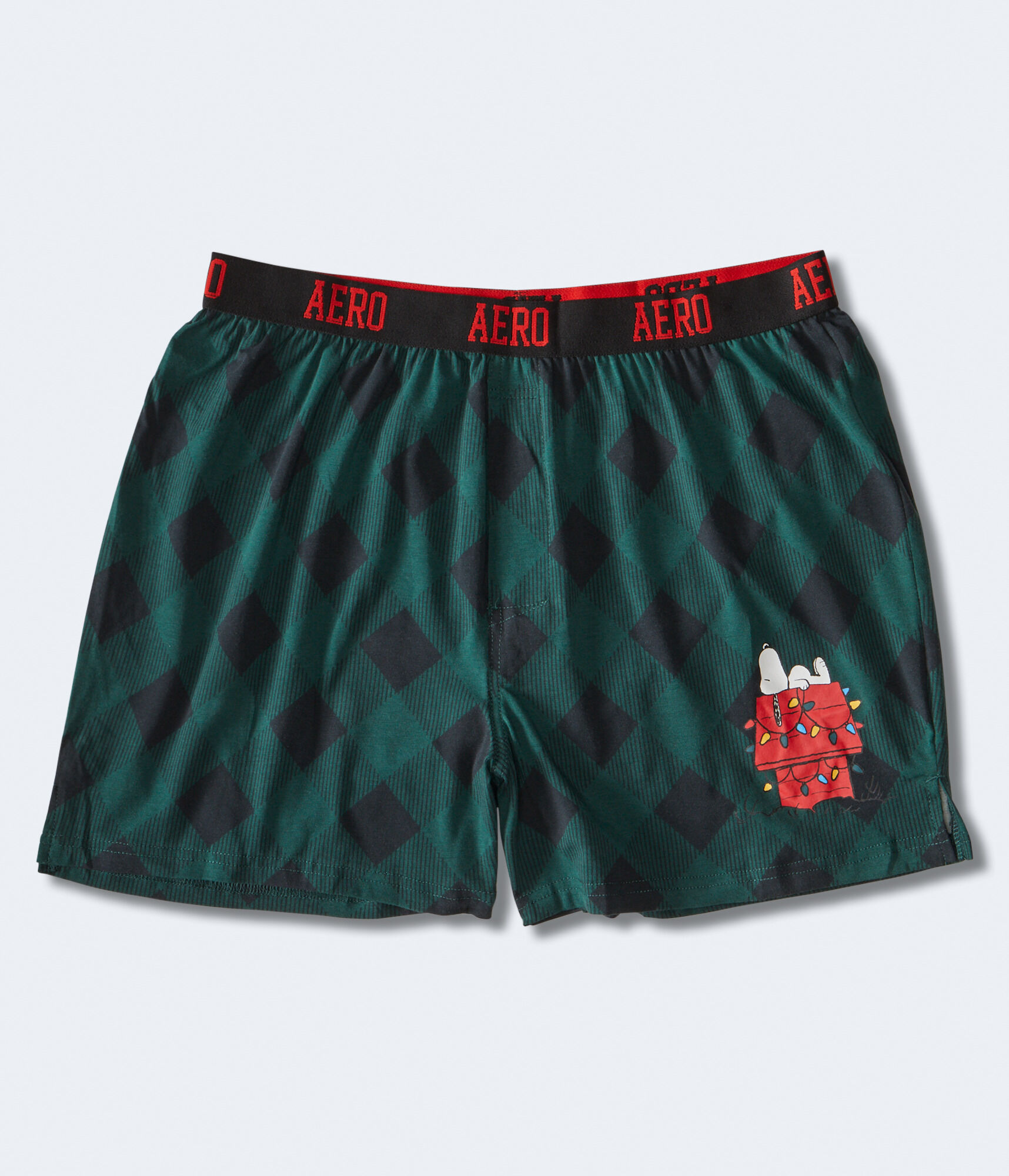Peanuts® | Aéropostale Snoopy Buffalo Plaid Knit Boxers