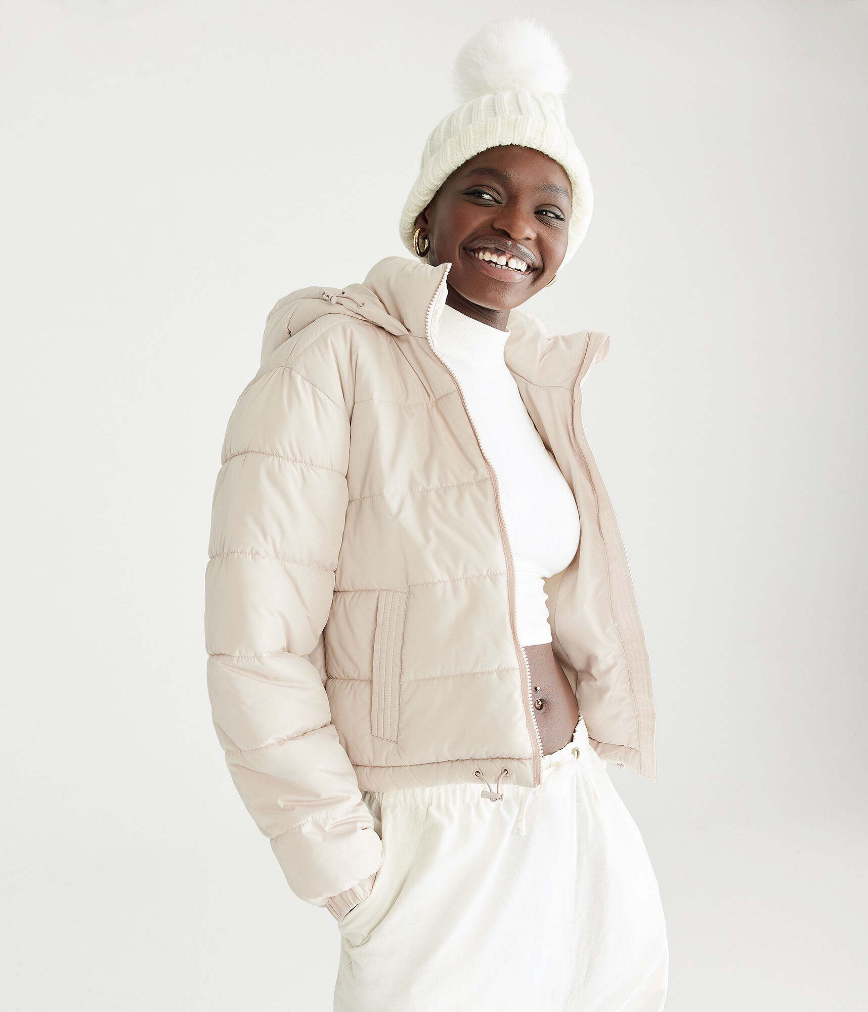 Lightweight Hooded Puffer Jacket