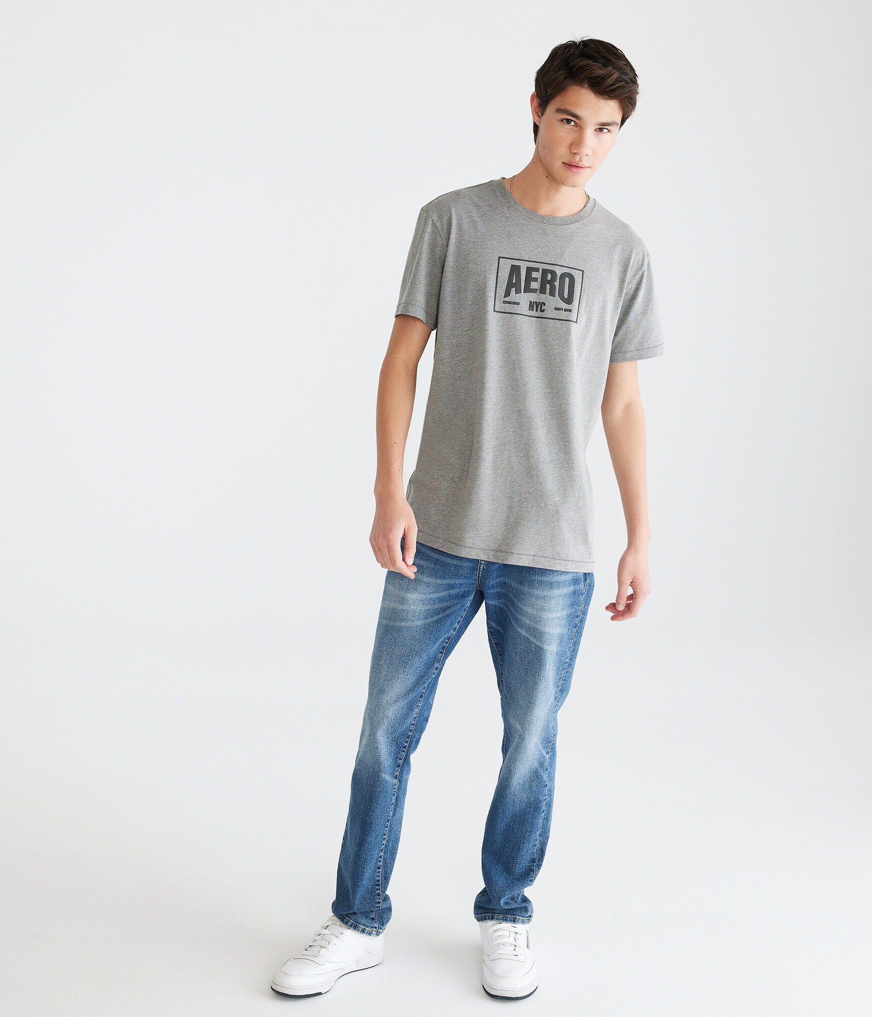 Aero NYC Box Logo Graphic Tee