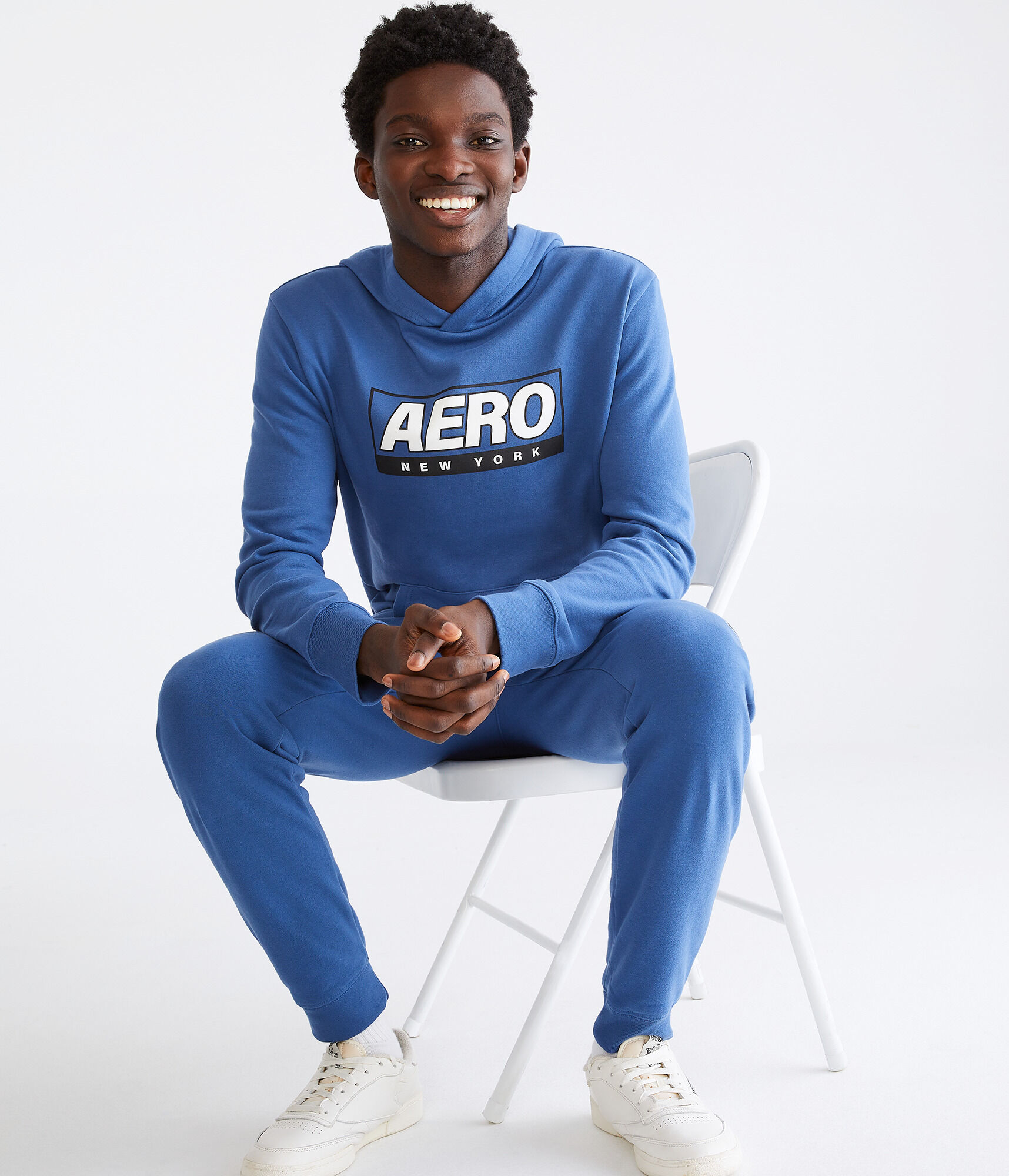 Aero New York Box Logo Pullover Hoodie