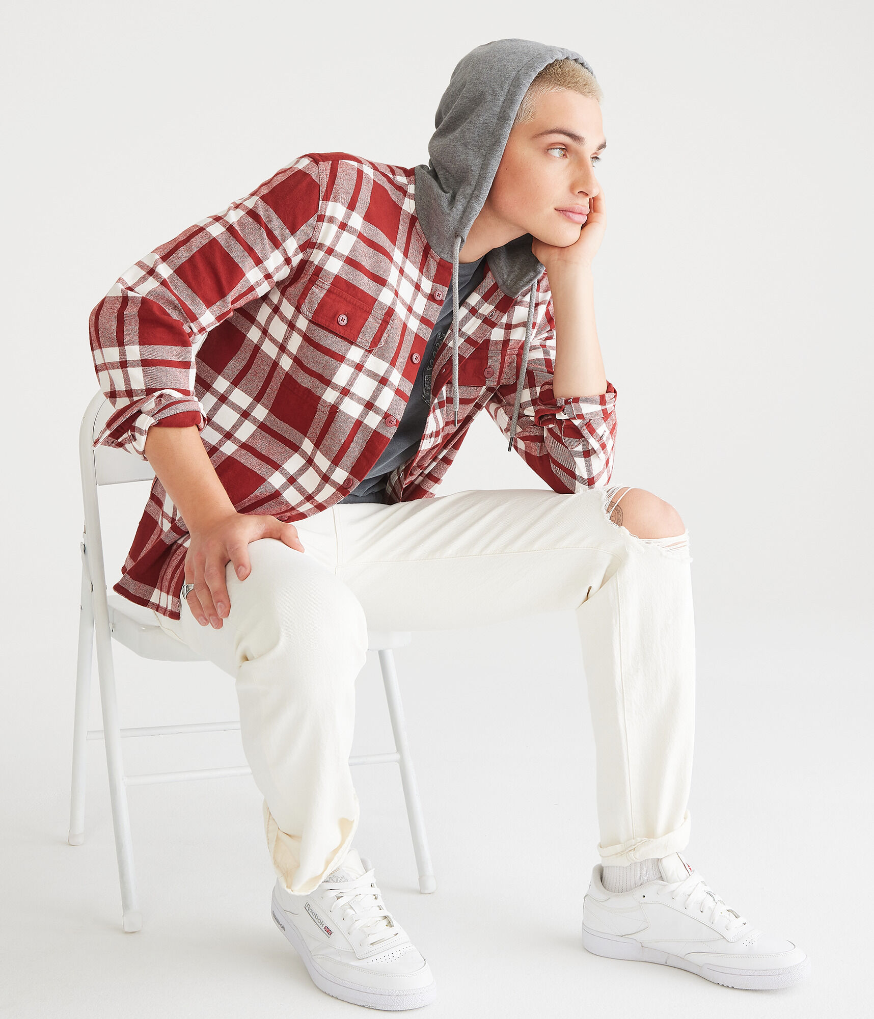 Hooded Flannel Shirt