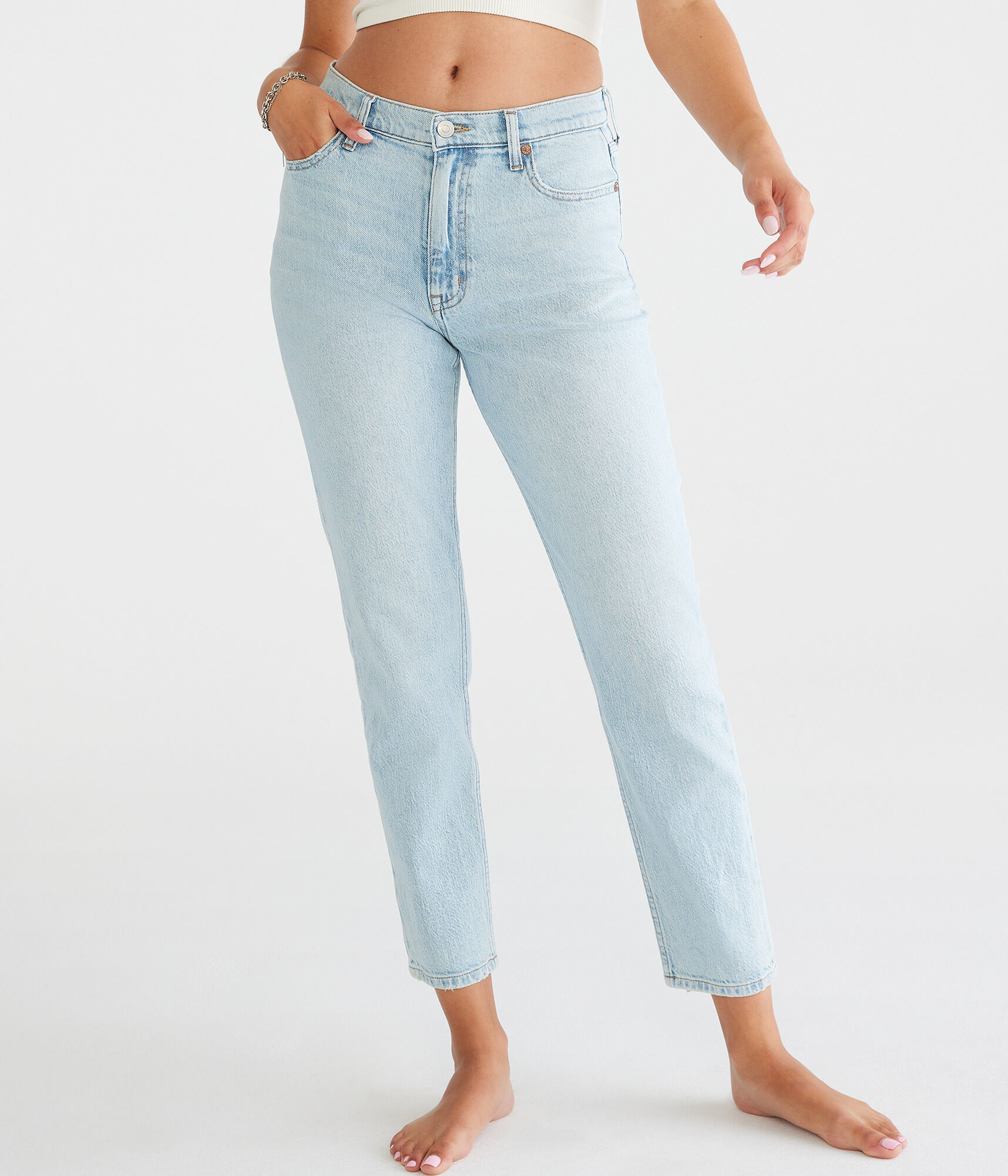 High-Rise Stretch Mom Jean