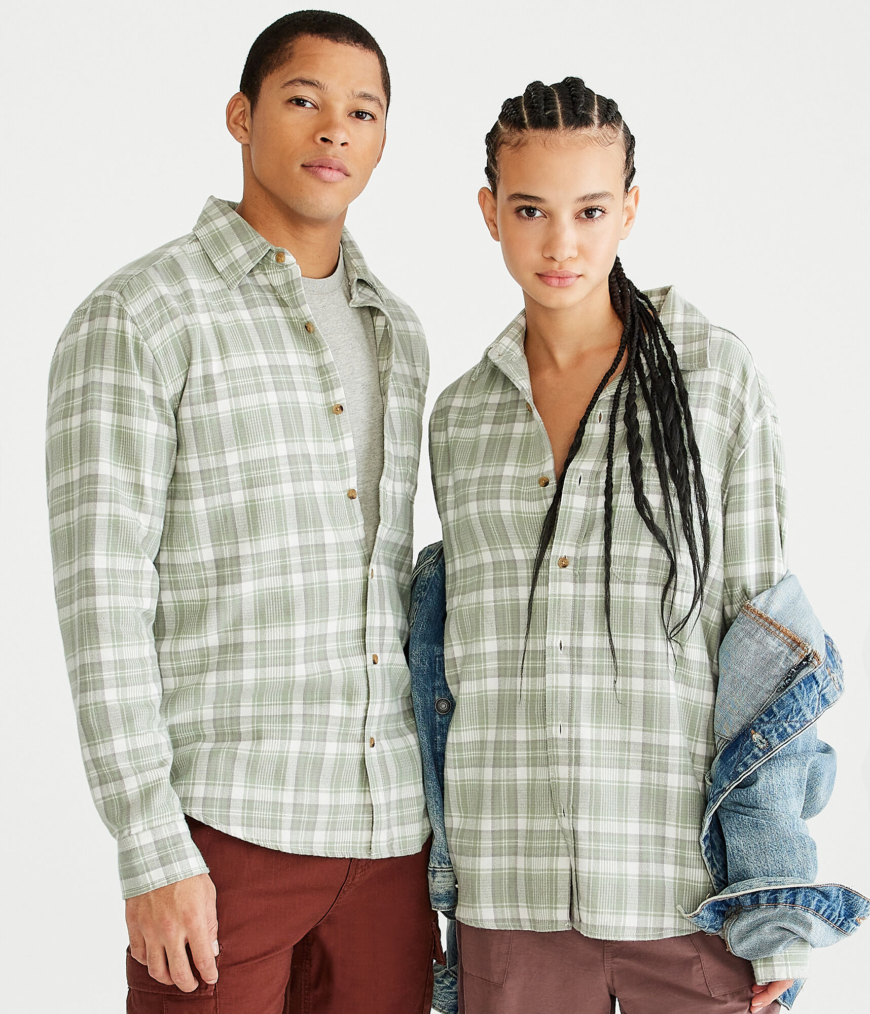 Long Sleeve Plaid Flannel Shirt