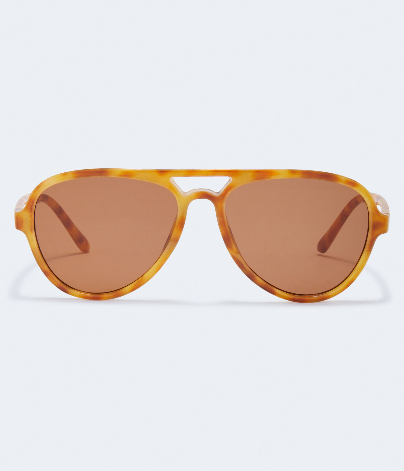 Tortoiseshell Plastic Aviator Sunglasses