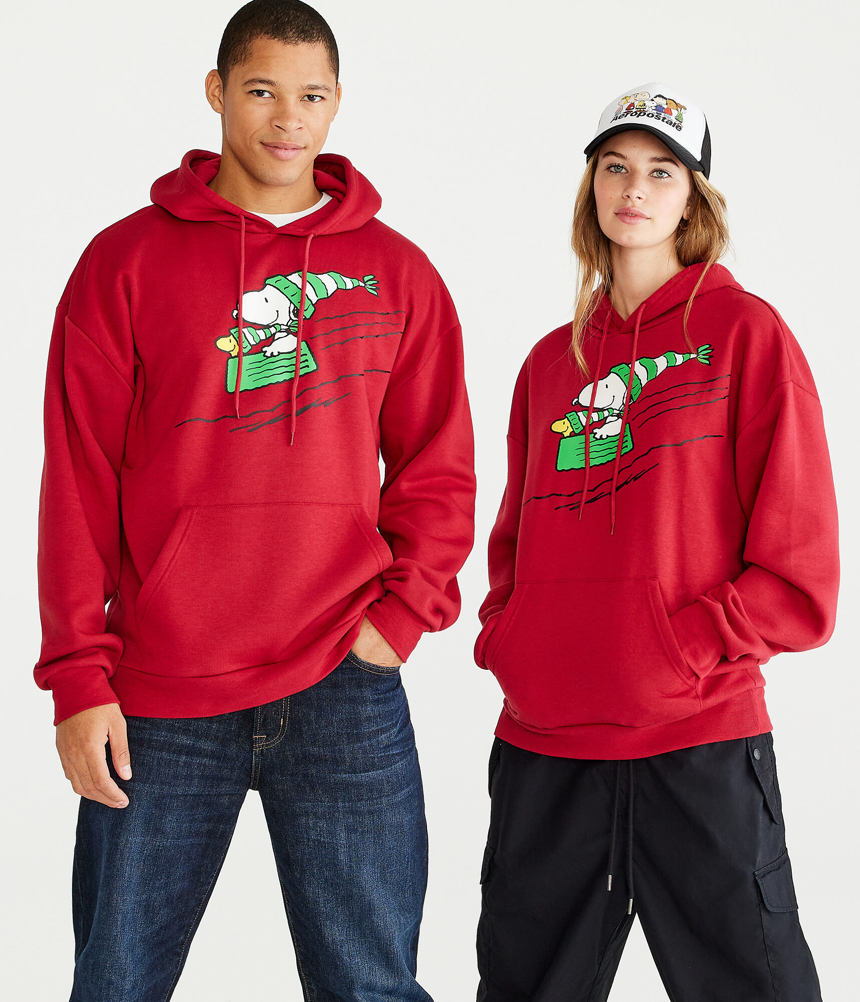 Peanuts® | Aéropostale Snoopy Sledding Pullover Hoodie