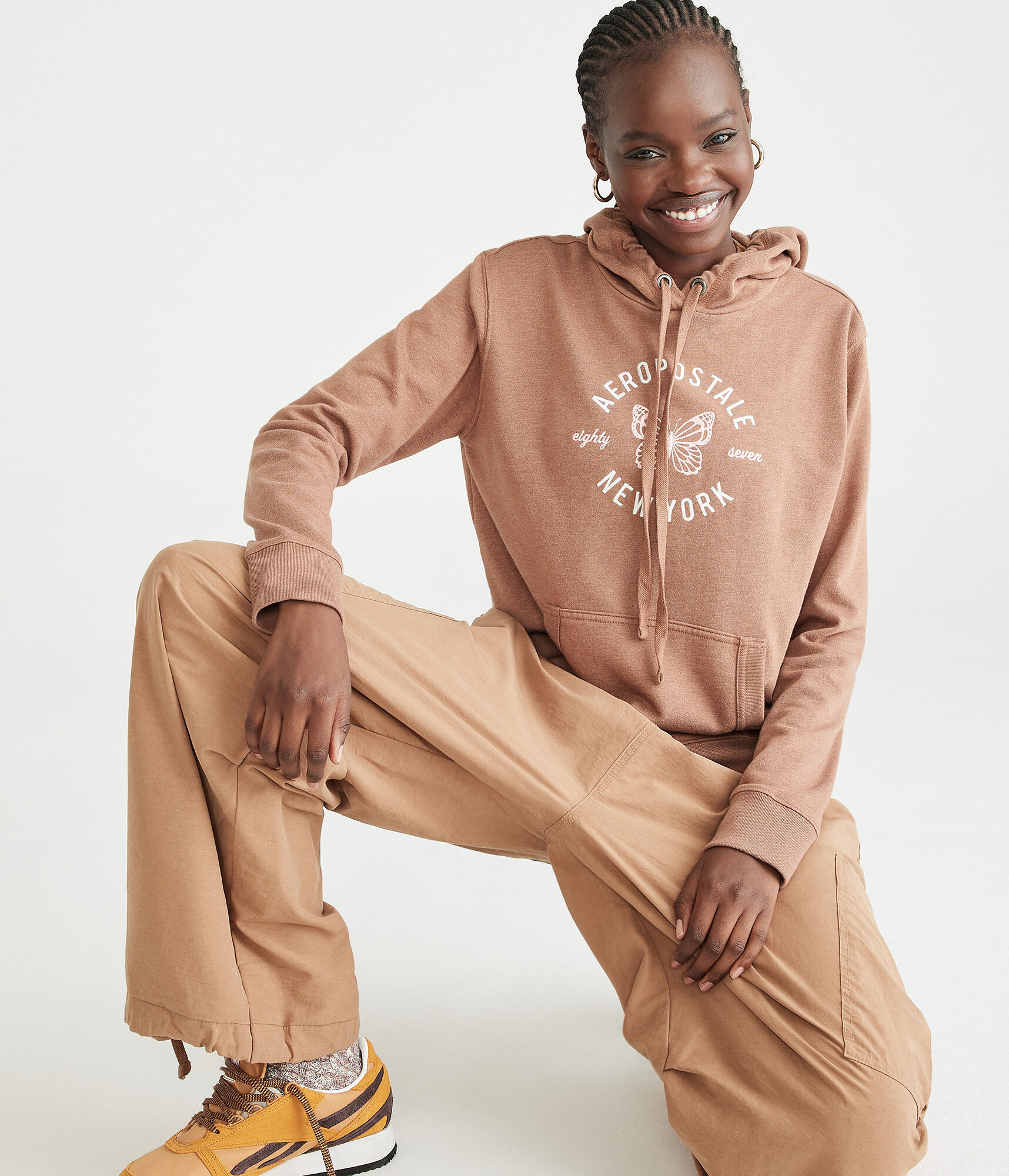 Aeropostale New York Butterfly Pullover Hoodie